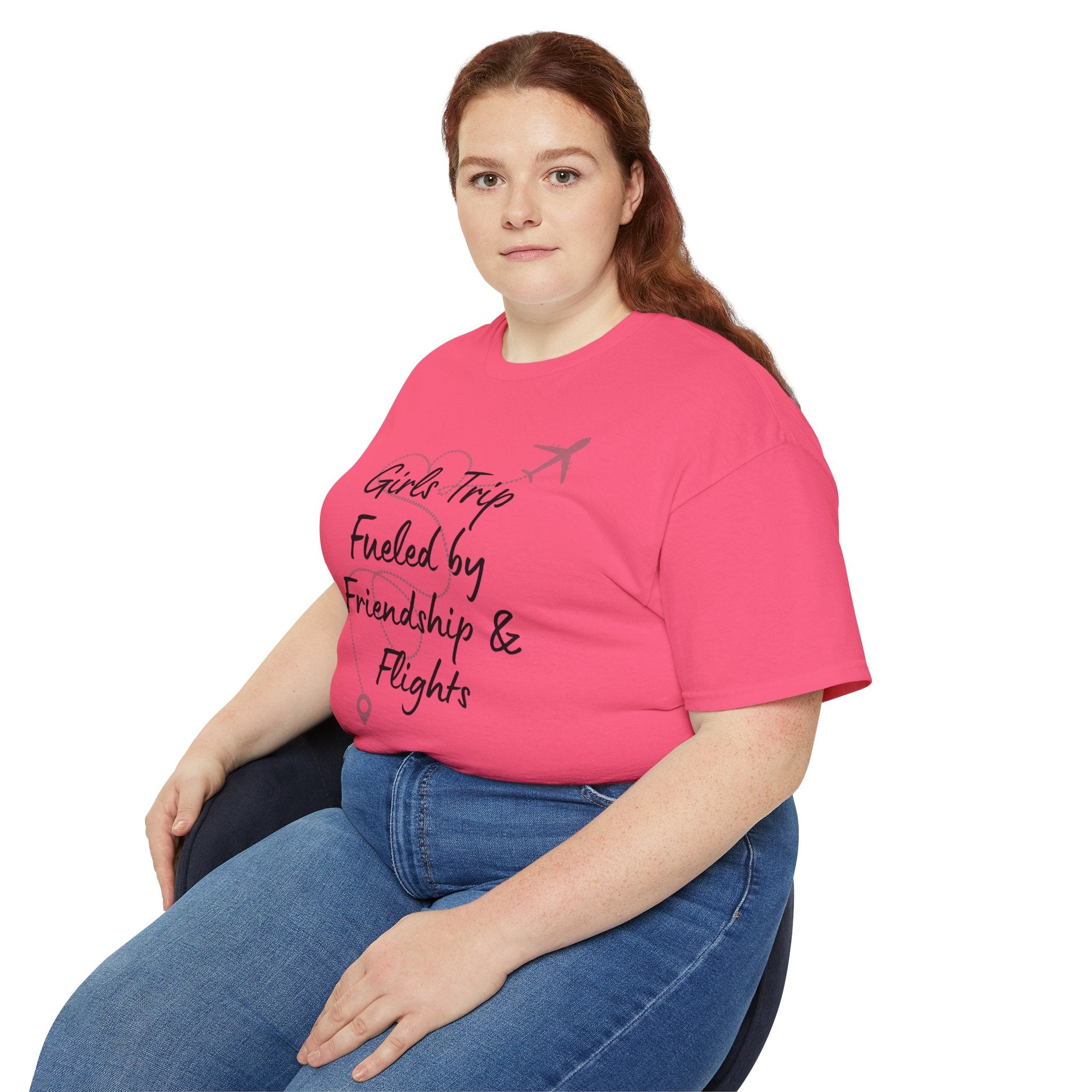Girls Trip Tee — "Girls Trip Fueled by Friendship & Flights" Travel Shirt