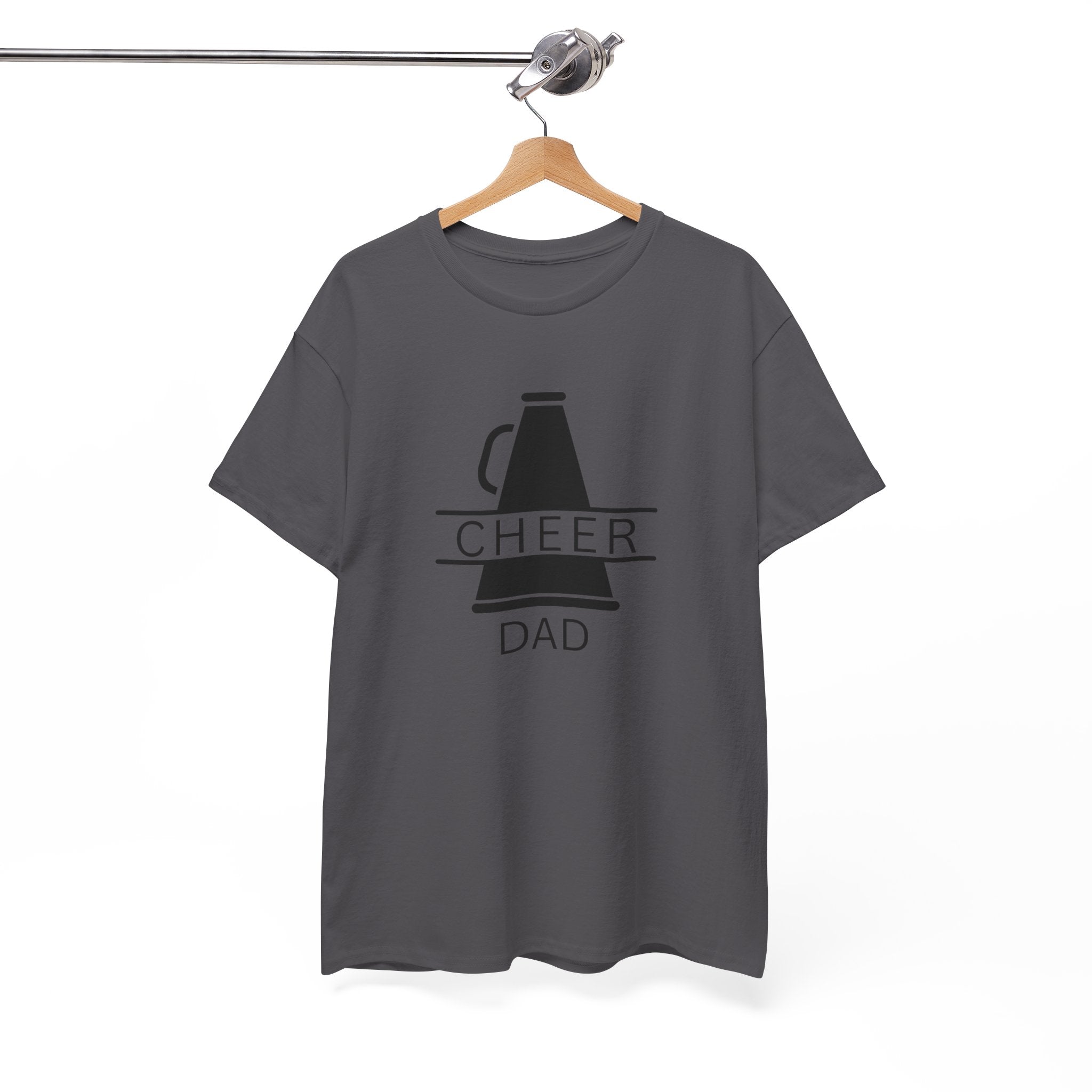 Cheer Dad T-Shirt – Megaphone Graphic Tee for Proud Cheerleading Fathers