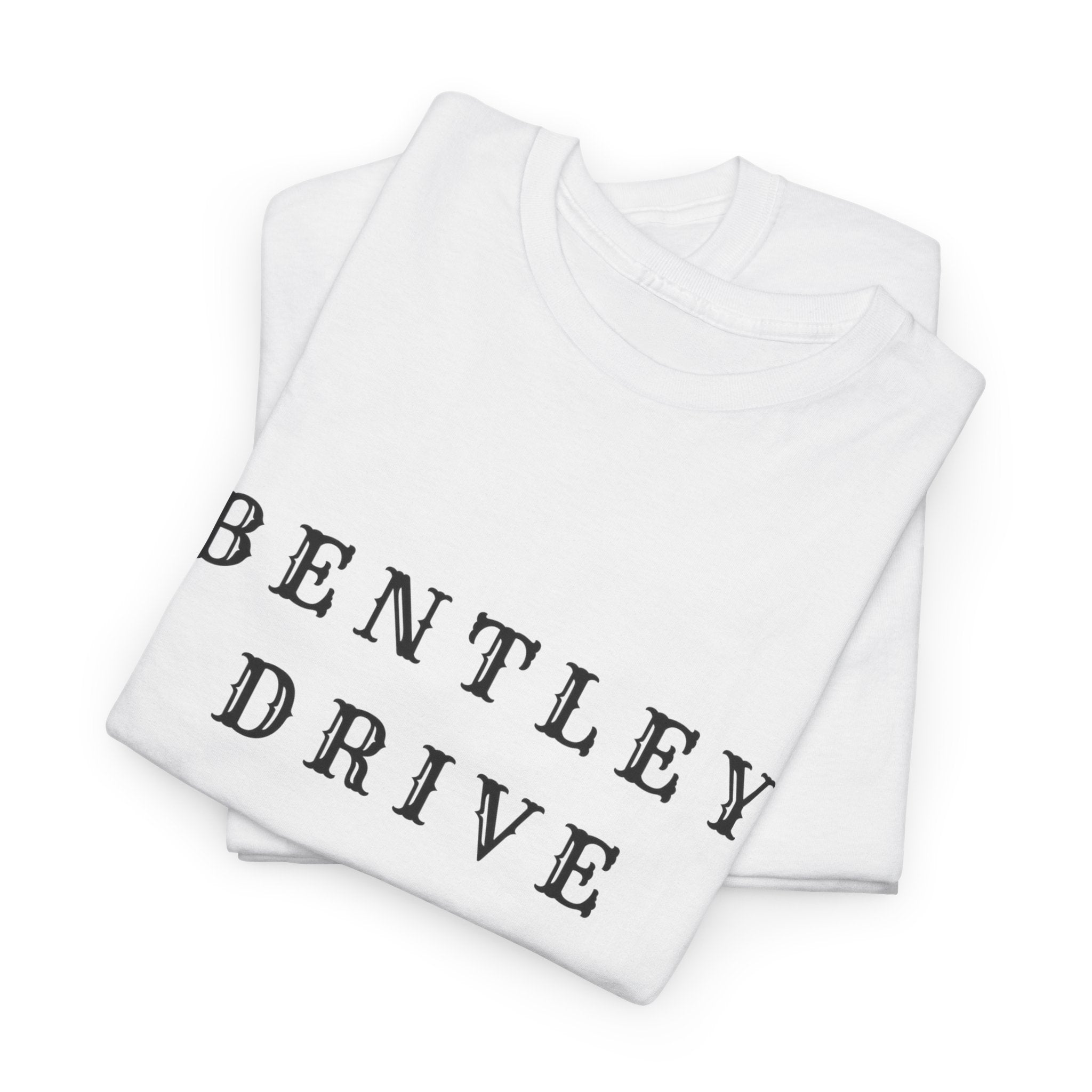 Bentley Drive Tee — Minimal Vintage Script T‑Shirt