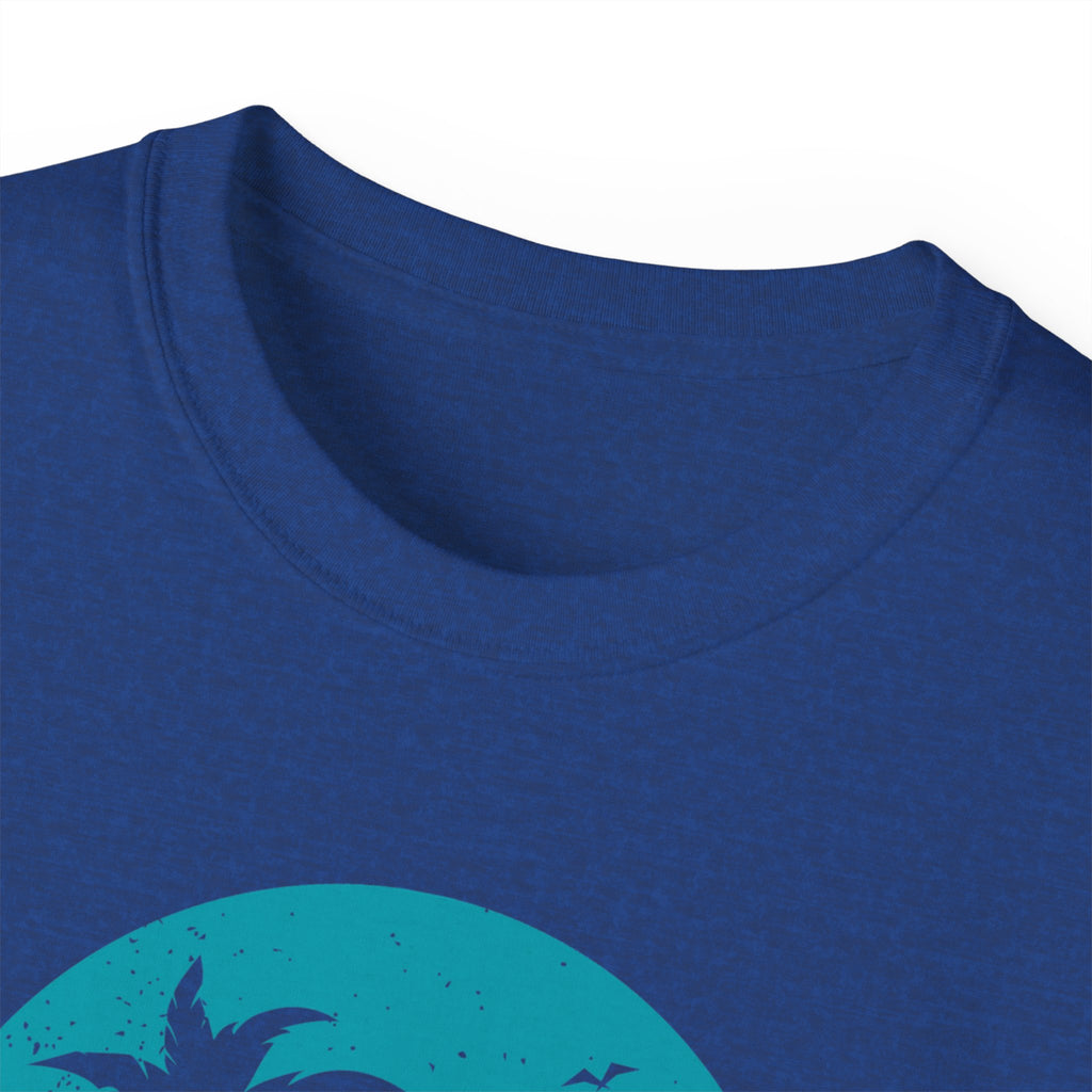 Vacation Mode Tee — Retro Palm Beach Sunset Graphic T-Shirt