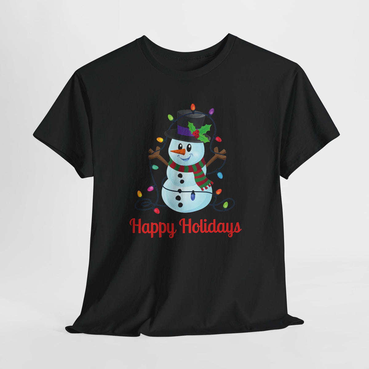 Happy Holidays Snowman Christmas T-Shirt