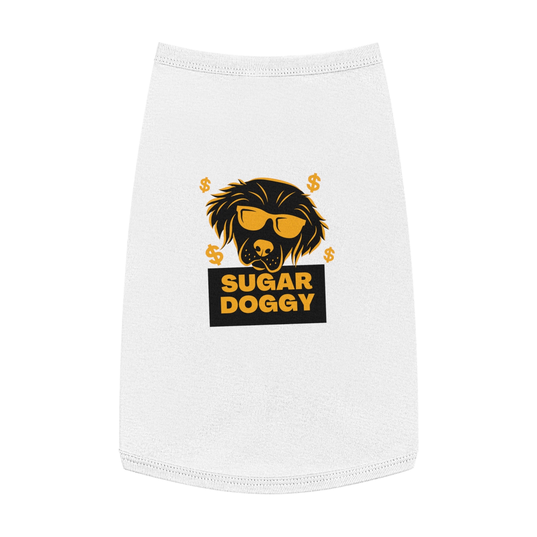 Sugar Doggy Pet Tank Top — Funny Dog Tee with Sunglasses & Dollar Sign Design