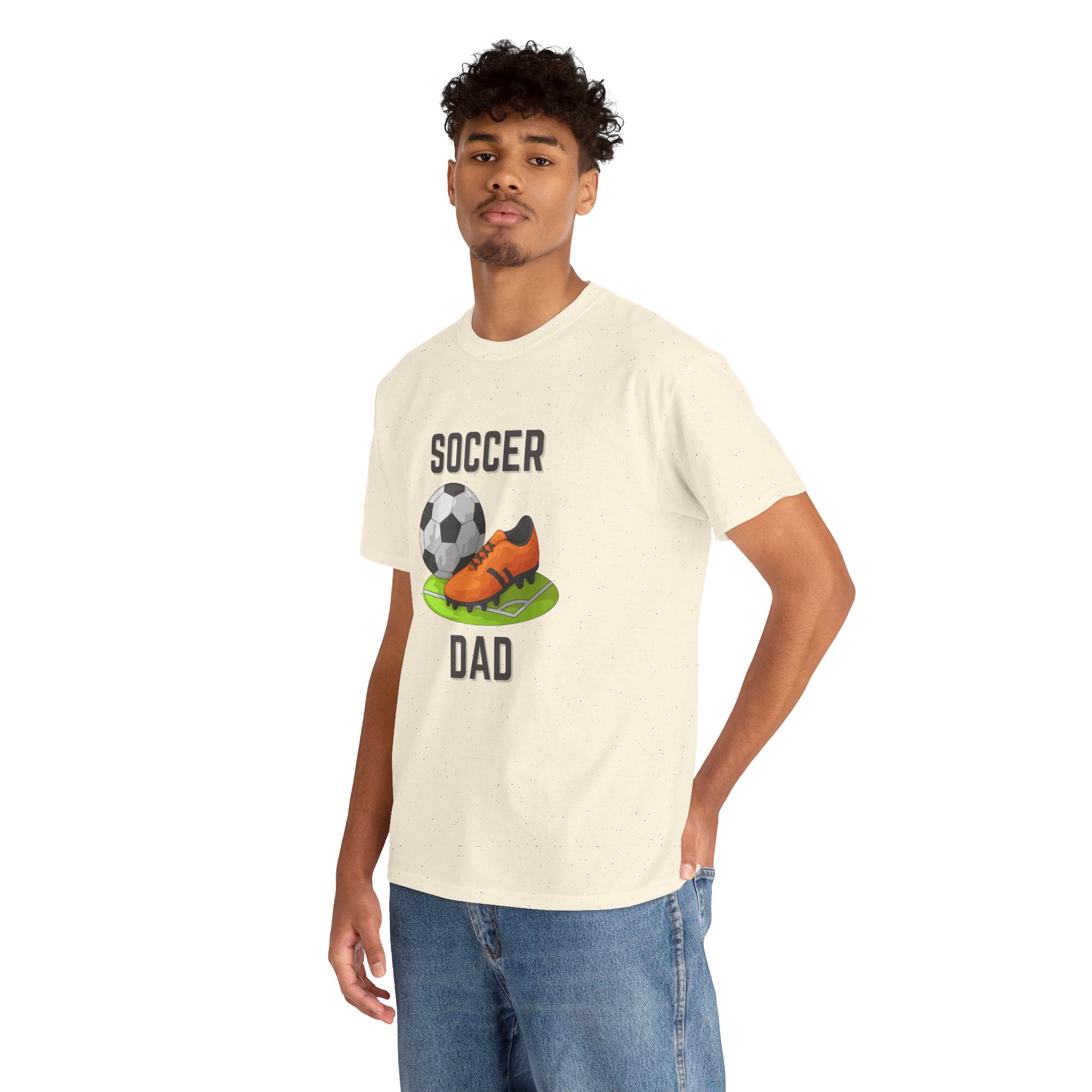 Soccer Dad T-Shirt – Graphic Soccer Ball & Cleat Tee, Father’s Day Gift