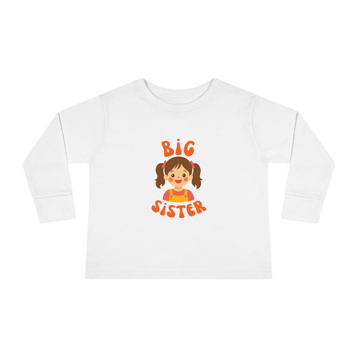 Big Sister Toddler Long Sleeve Tee — Cute Announce Shirt for New Siblings