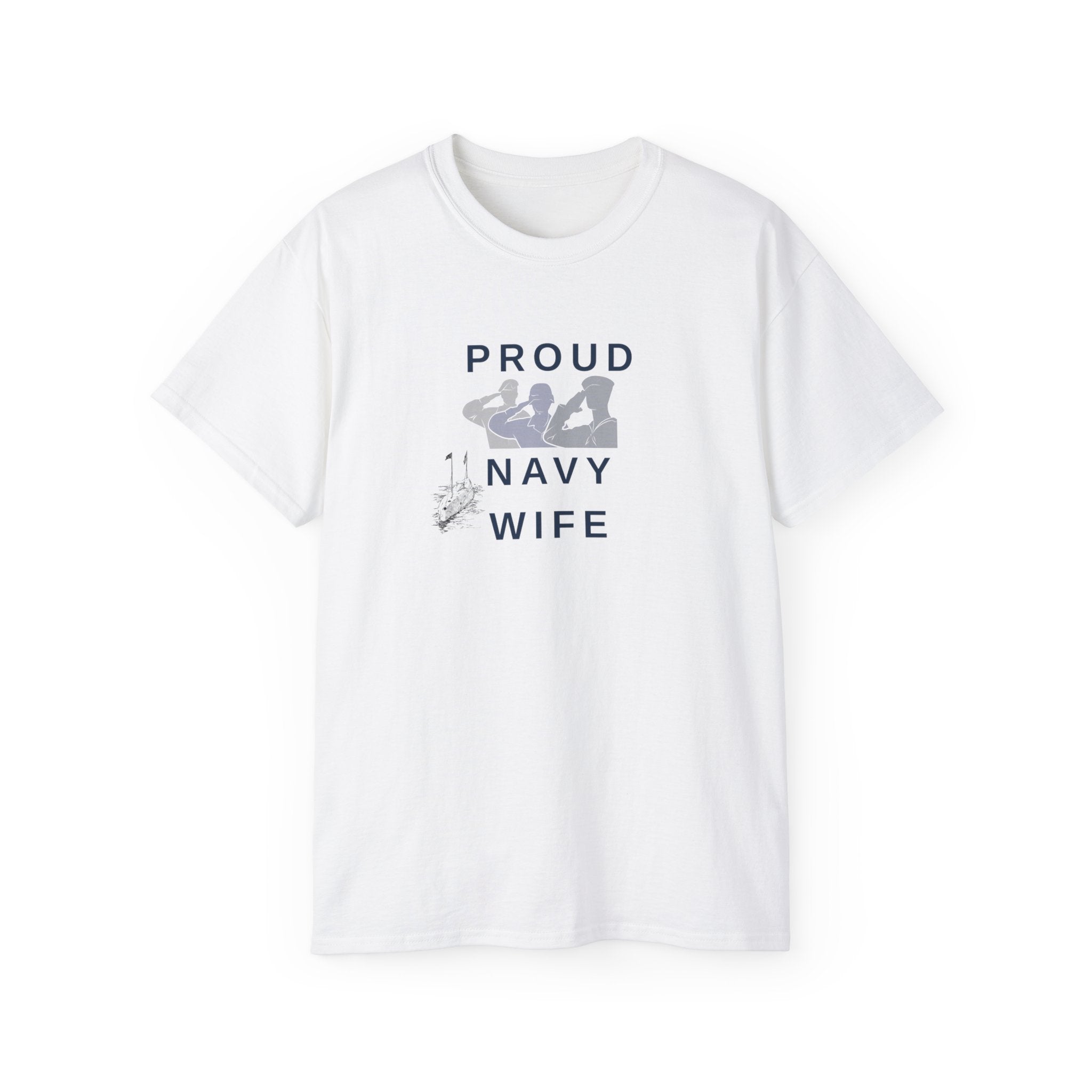 Proud Navy Wife T‑Shirt — Military Spouse Support Tee