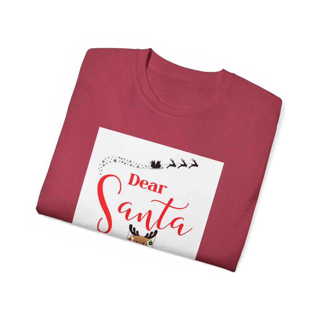 Dear Santa Festive Fun Aunt Tee, Christmas Shirt, Holiday Gift, Cute Santa Tee, Unisex Seasonal T-Shirt, Cute Aunt Apparel