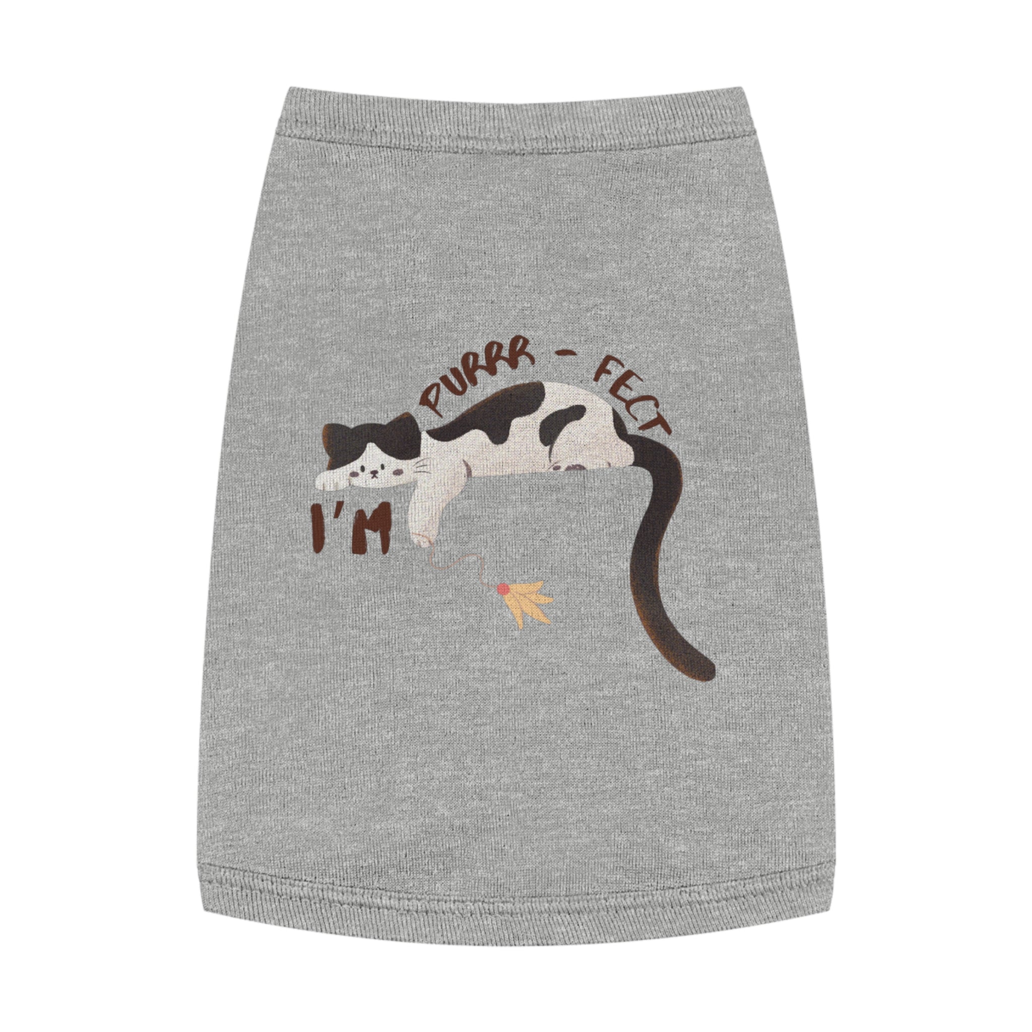 Cat Pet Tank Top - "Purr-fect" Sleeping Cat Design