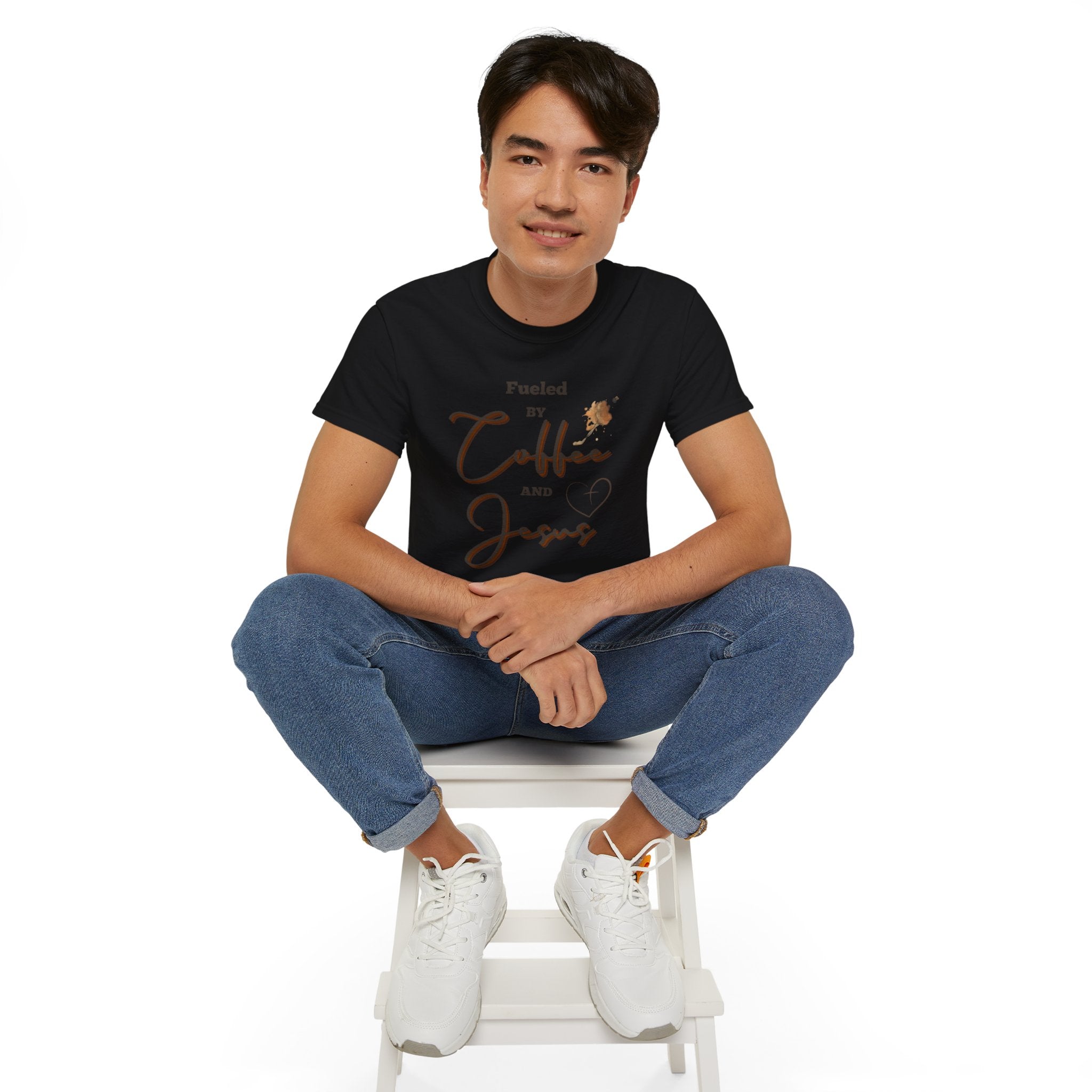 Coffee and Jesus T‑Shirt — "Fueled by Coffee and Jesus" Faith Graphic Tee
