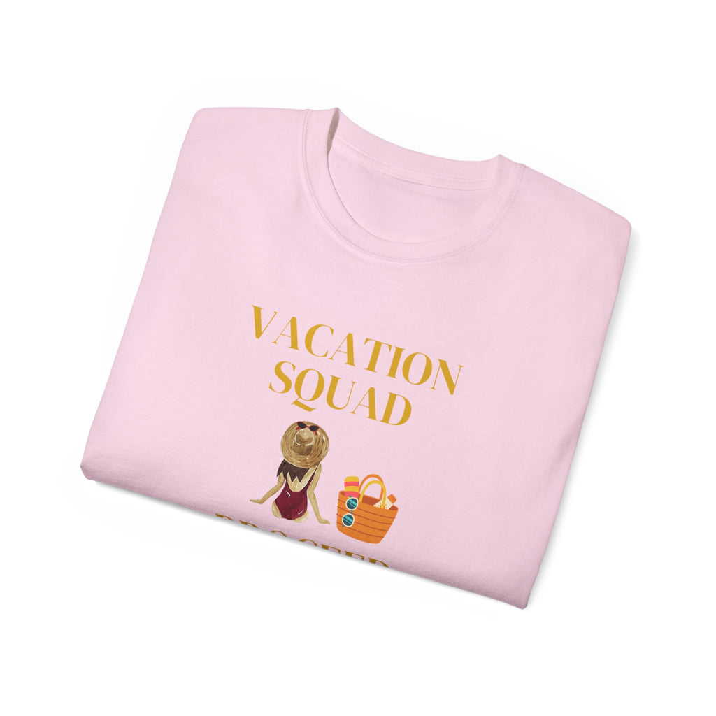 Vacation Squad Tee — “Proceed With Caution” Summer Shirt