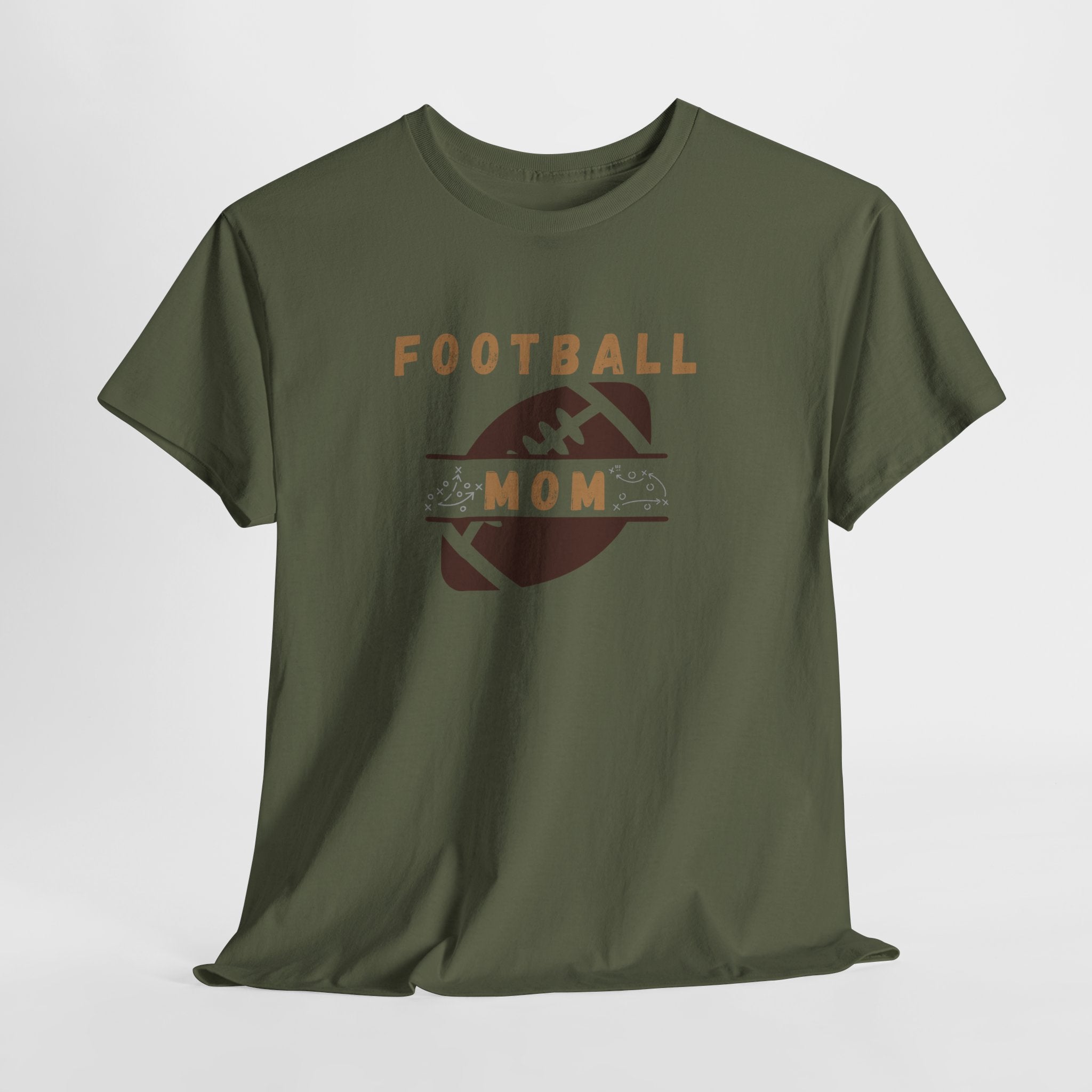Football Mom T-Shirt — Retro Brown Football Design