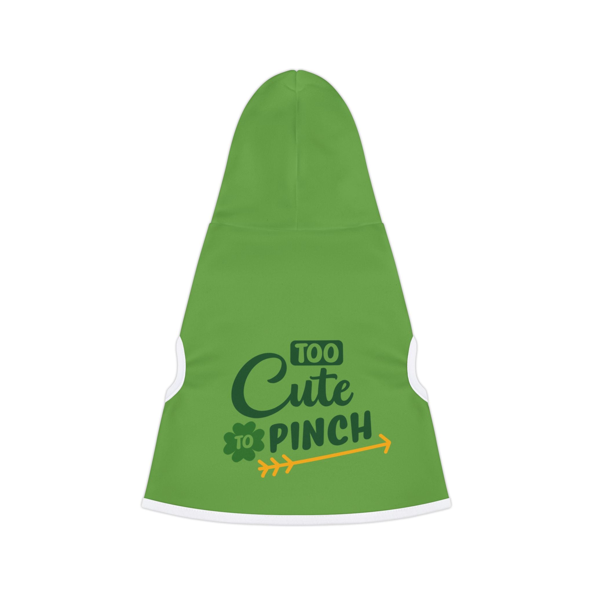 Pet Hoodie — "Too Cute to Pinch" St. Patrick’s Day Green Dog & Cat Hoodie