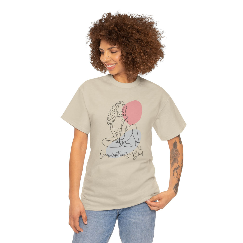 Bold Woman Line Art Tee – "Unapologetically Black" Cotton T‑Shirt