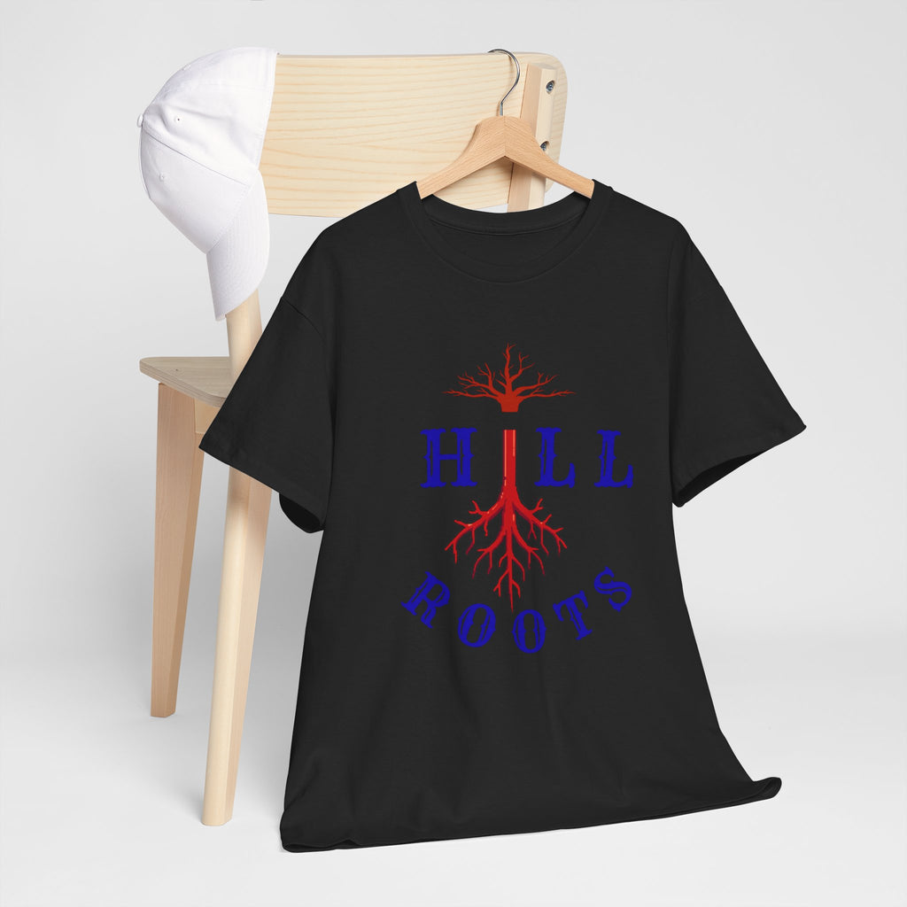 T-Shirt — Hill Roots Logo Tee (red tree roots graphic)
