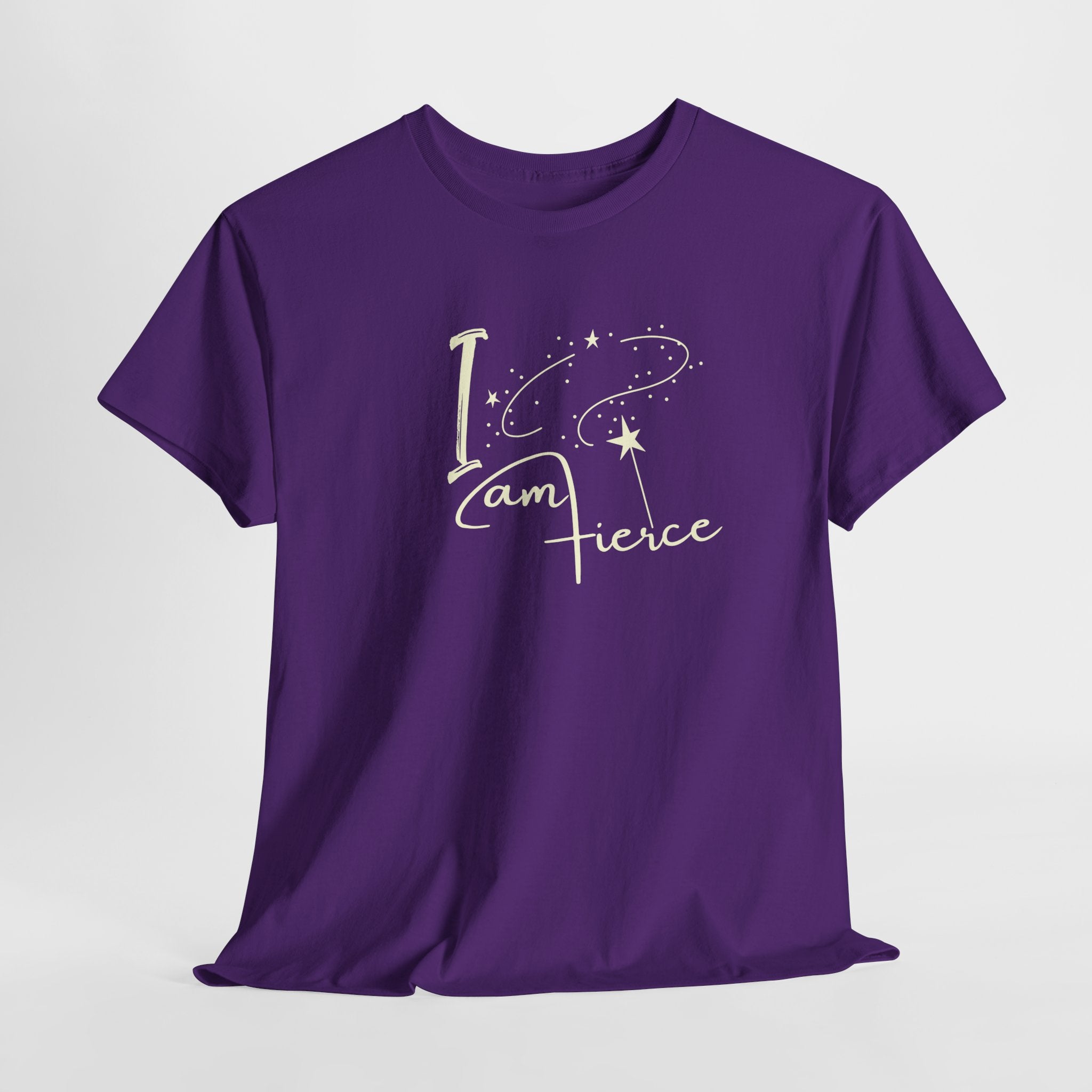 I Am Fierce Graphic Tee — Pink Starry Feminine T‑Shirt
