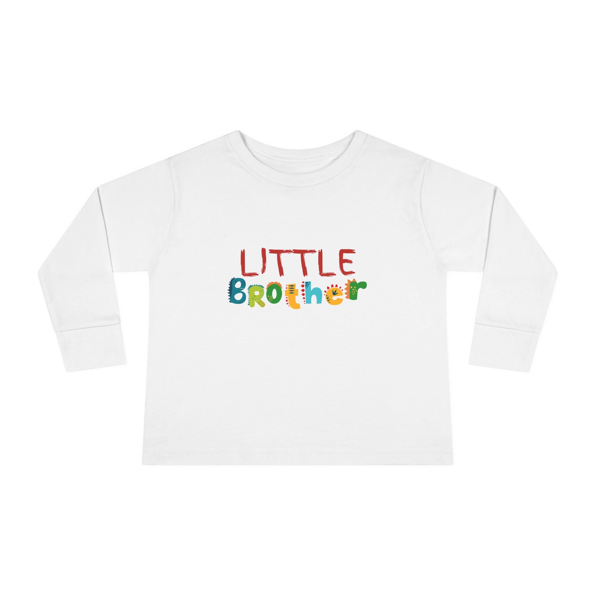Little Brother Toddler Long Sleeve Tee — Colorful Playful Sibling Shirt