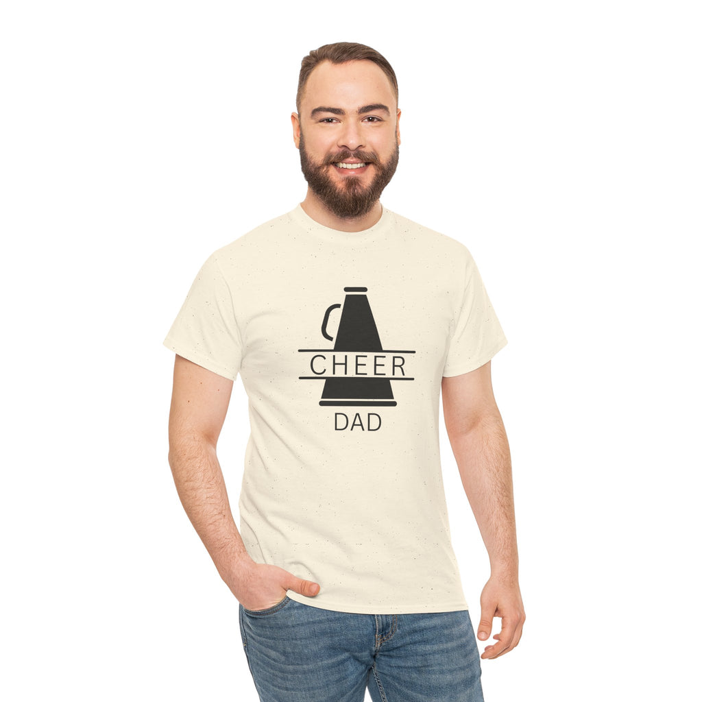 Cheer Dad T-Shirt – Megaphone Graphic Tee for Proud Cheerleading Fathers