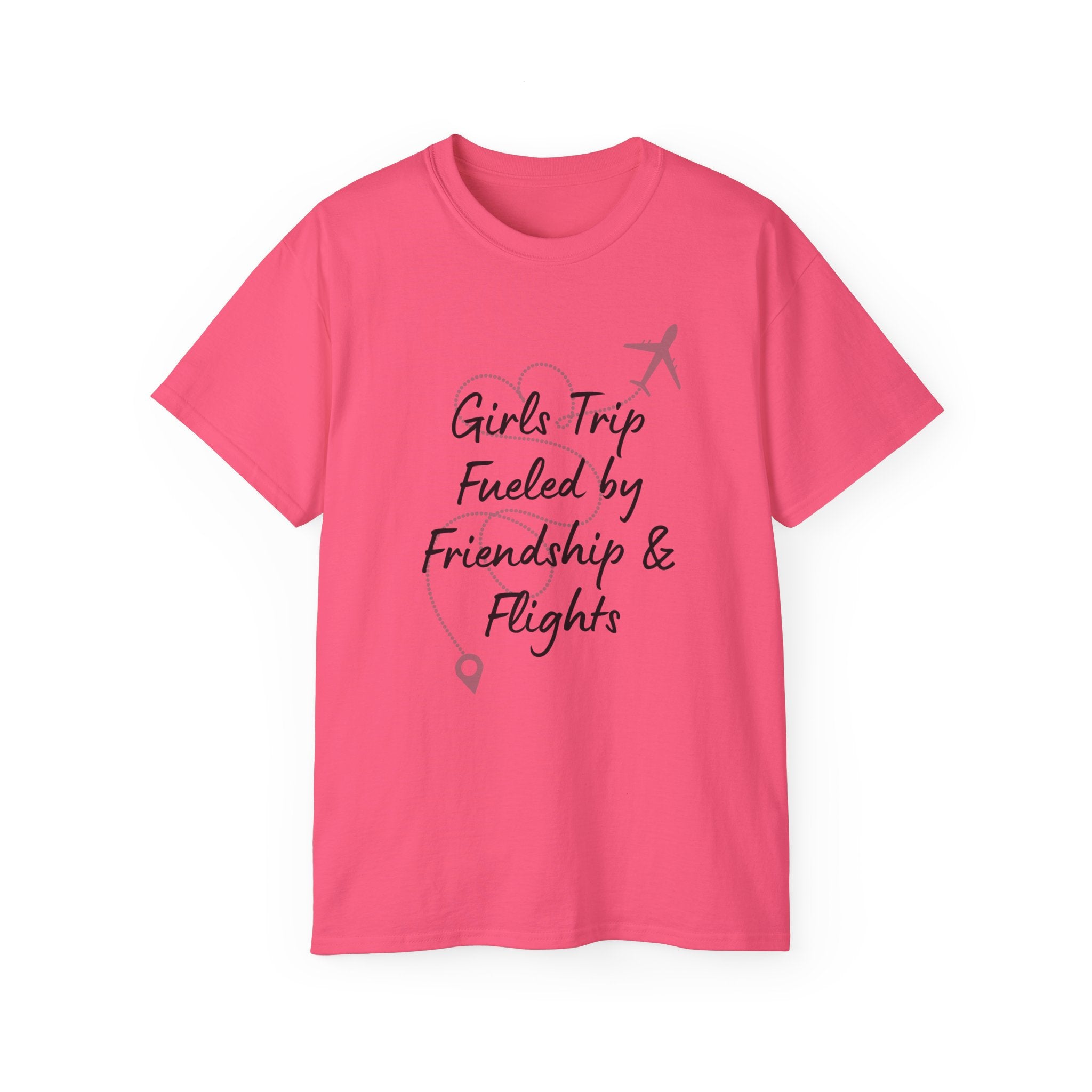 Girls Trip Tee — "Girls Trip Fueled by Friendship & Flights" Travel Shirt