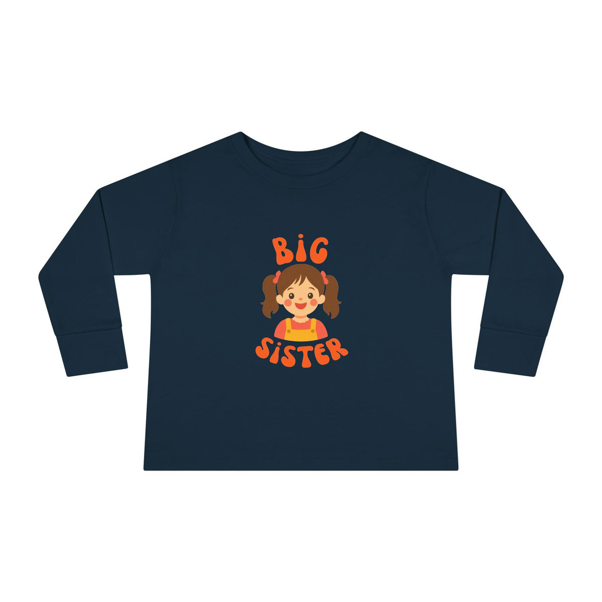 Big Sister Toddler Long Sleeve Tee — Cute Announce Shirt for New Siblings