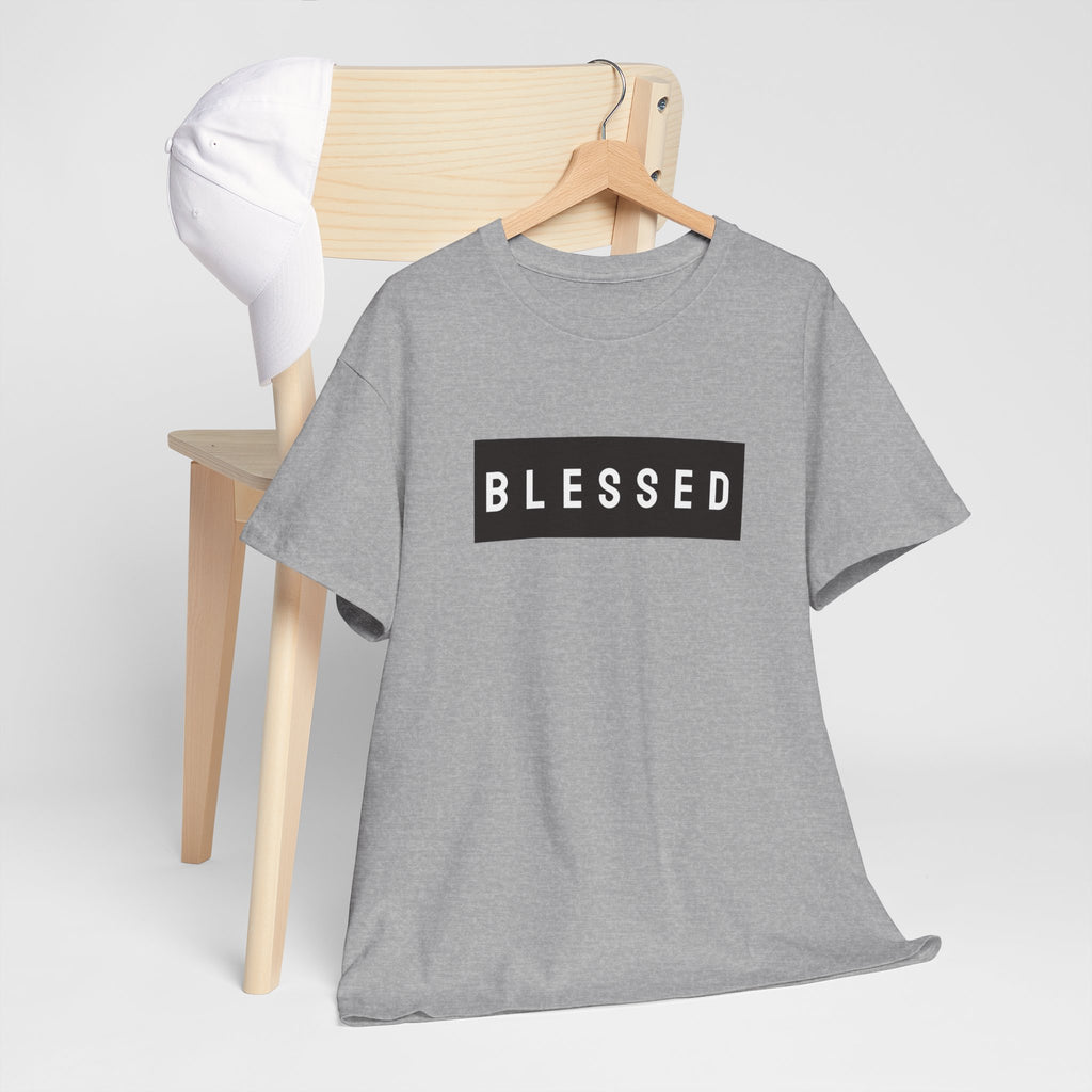 Blessed Box Logo T‑Shirt — Minimal Faith Graphic Tee