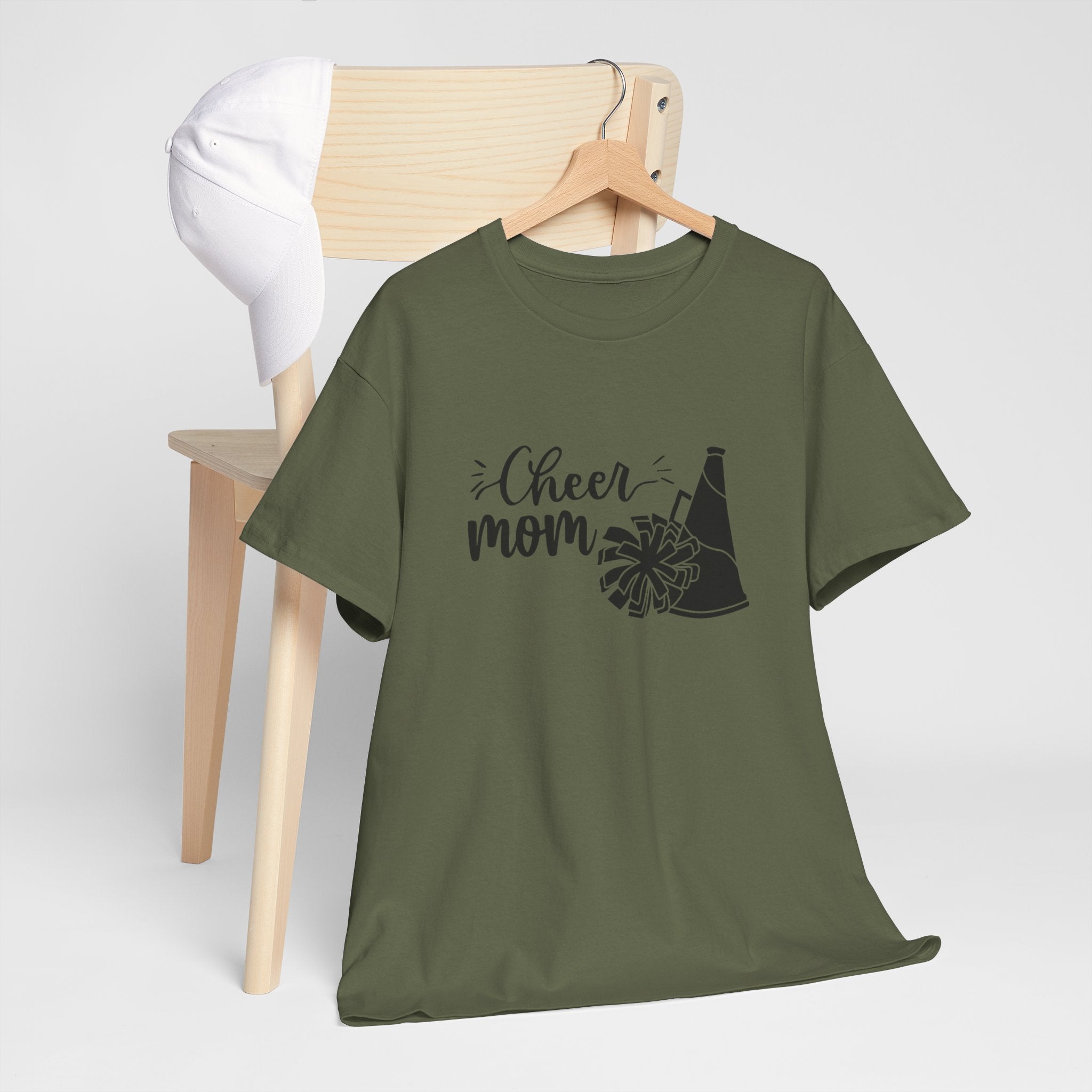 Cheer Mom T-Shirt — Pom Pom & Megaphone Mom Tee