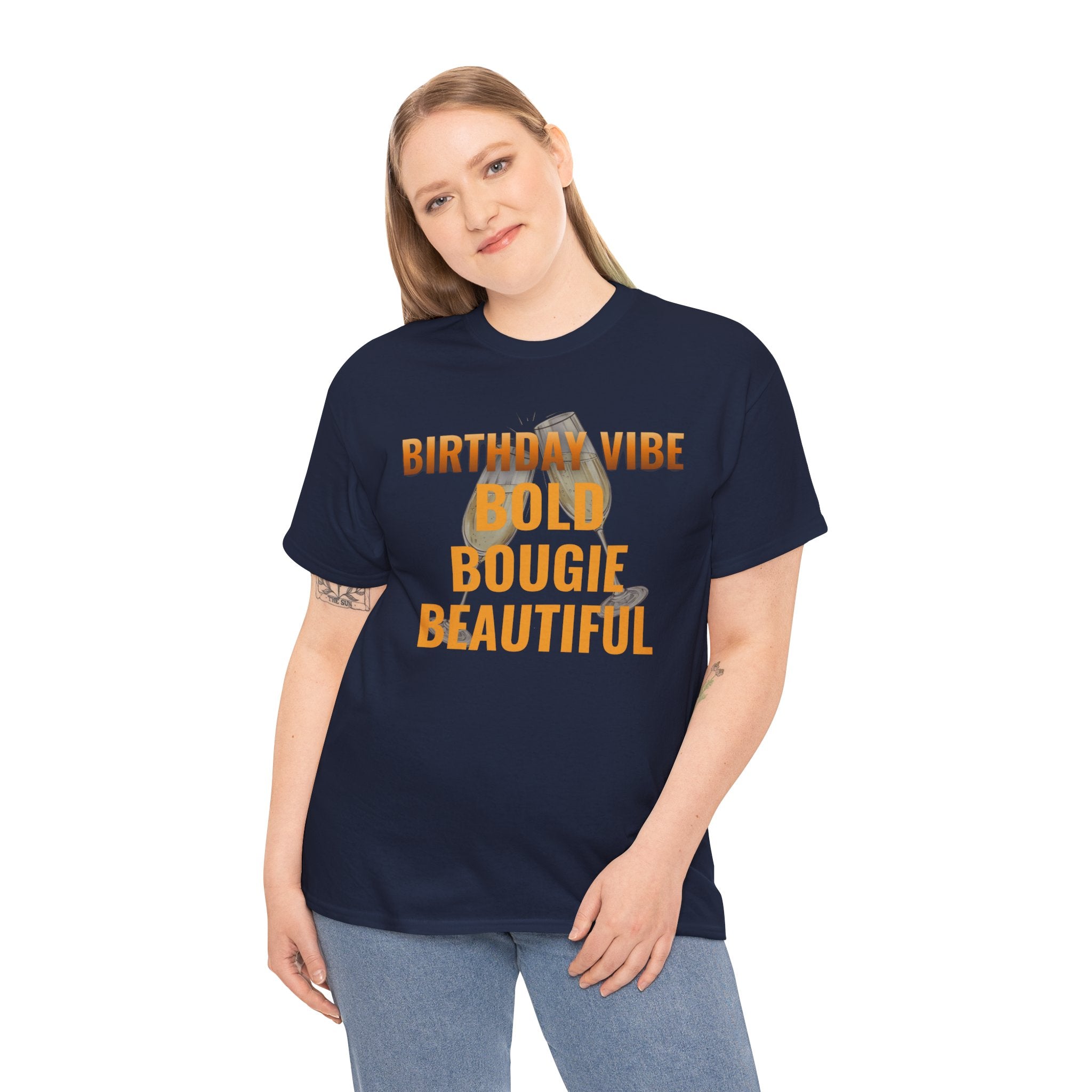 Birthday Vibe Tee — "Bold Bougie Beautiful" Graphic T-Shirt