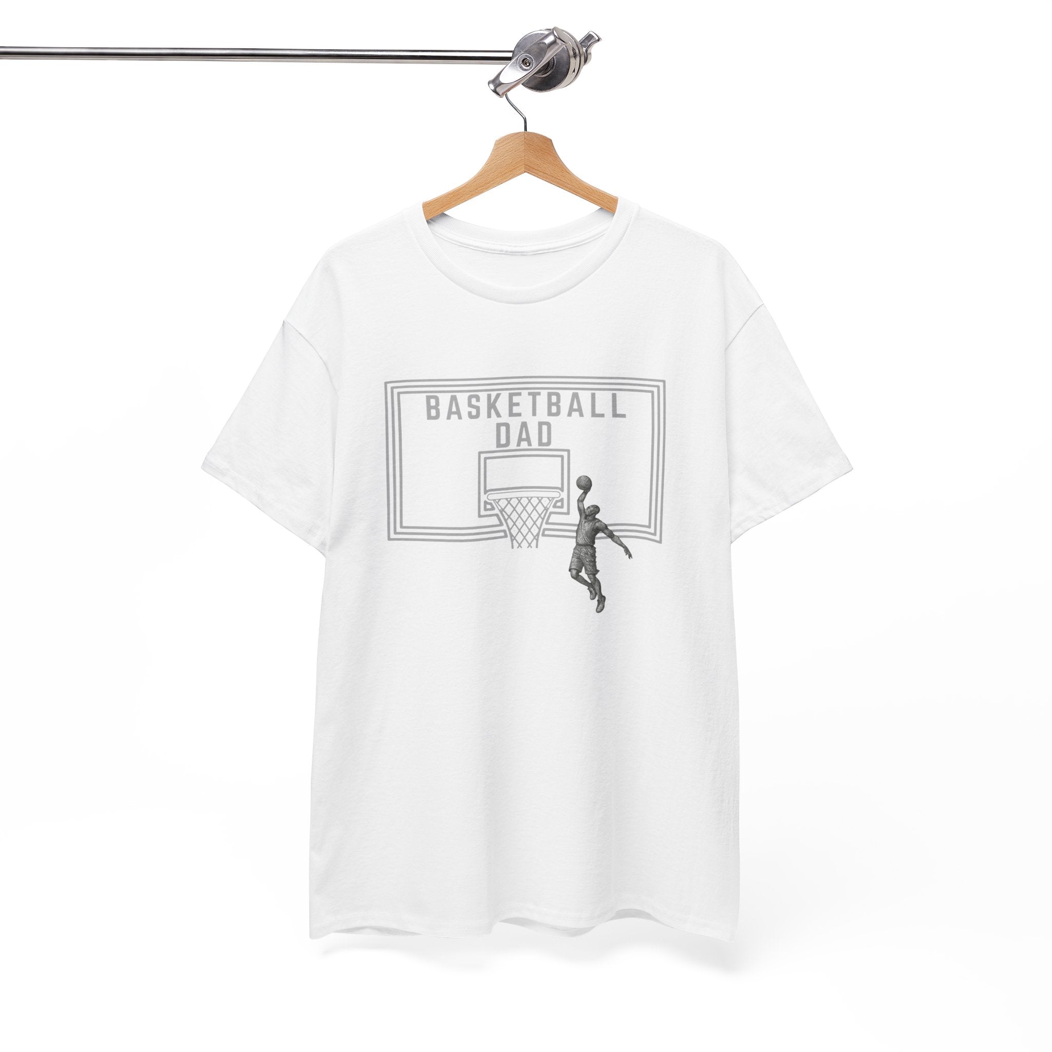 Basketball Dad T-Shirt — Basketball Hoop Graphic Tee for Proud Fathers