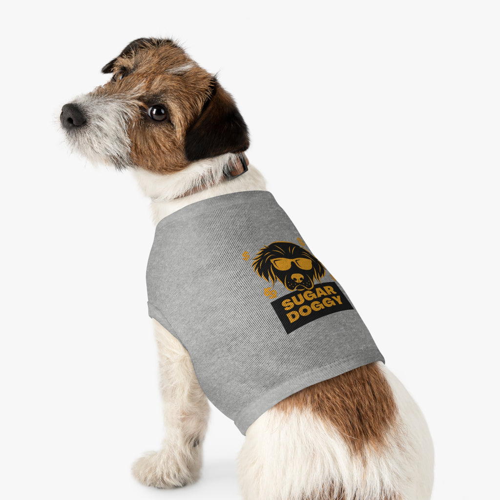 Sugar Doggy Pet Tank Top — Funny Dog Tee with Sunglasses & Dollar Sign Design