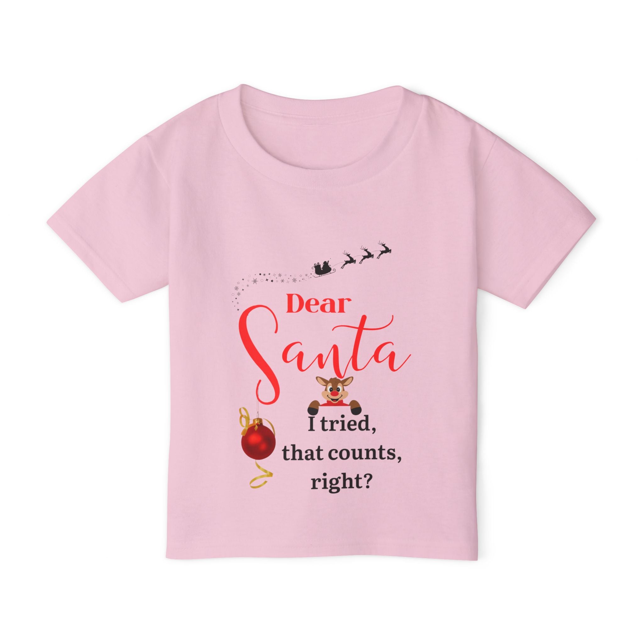 Dear Santa, I tried that... Toddler Tee, Cute Christmas Shirt for Kids, Holiday Gift, Santa Claus Apparel, Toddler Christmas Outfit