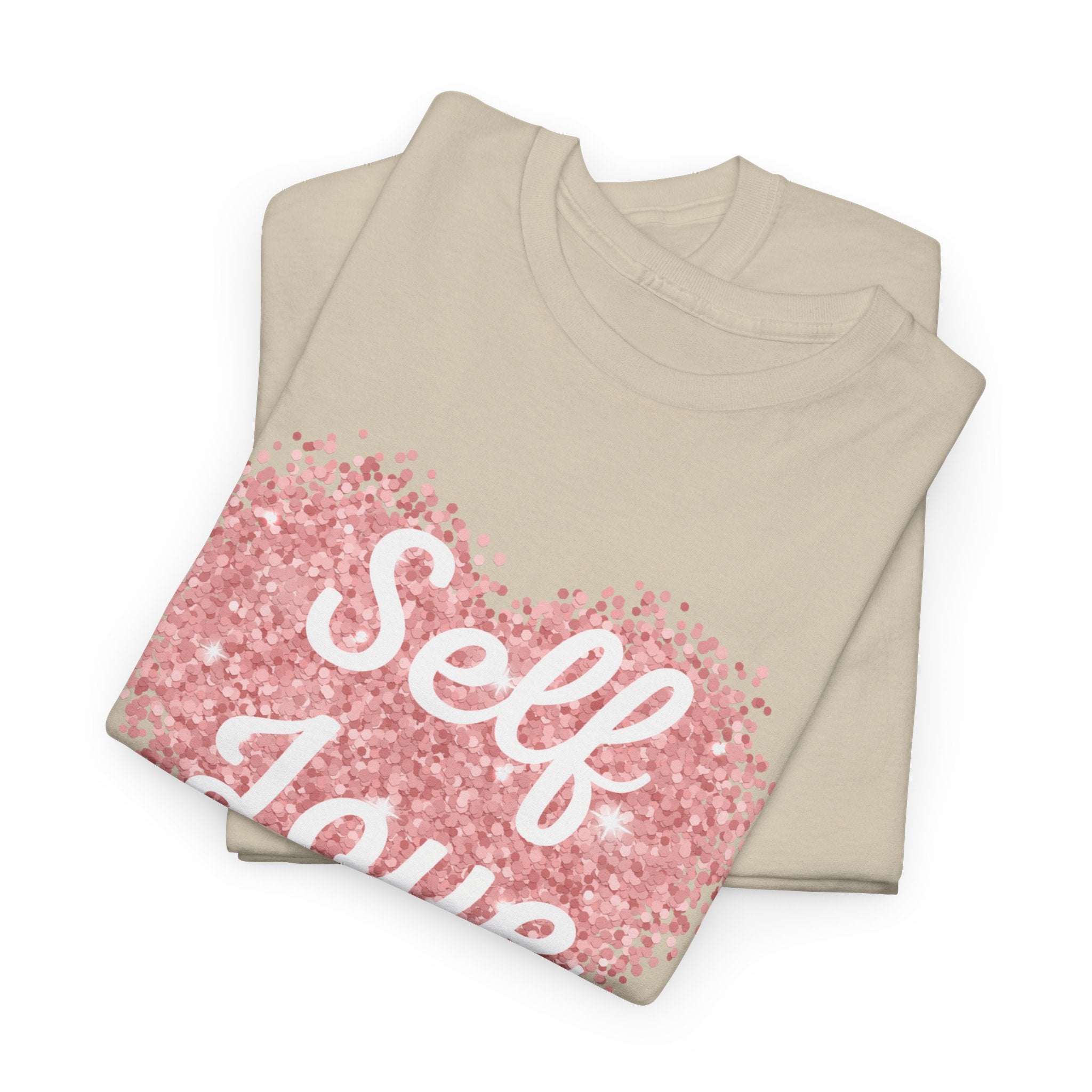 Self Love Tee — Pink Heart Mental Health Awareness Shirt