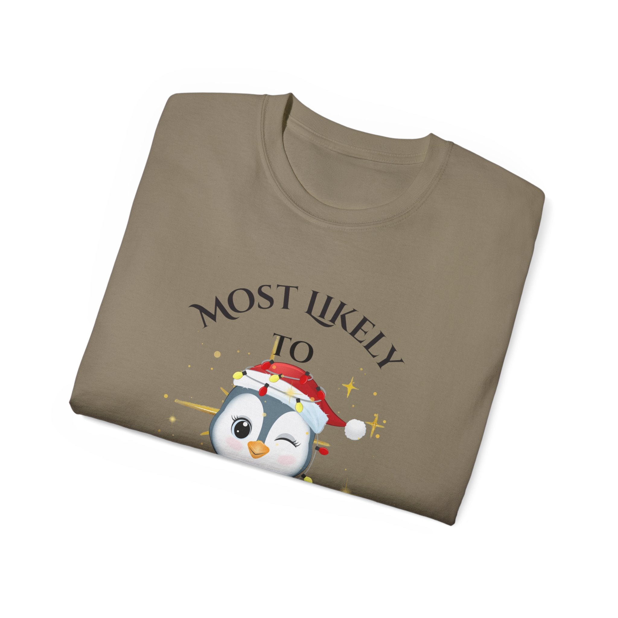 Most Likely To Post on Instagram Unisex Ultra Cotton Tee, Cute Penguin Shirt, Social Media Humor T-Shirt, Holiday Gift, Fun Casual Wear