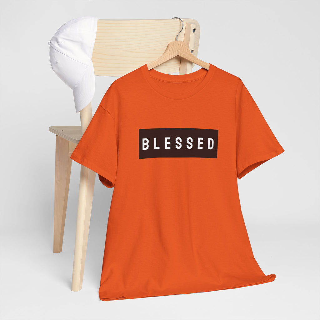 Blessed Box Logo T‑Shirt — Minimal Faith Graphic Tee