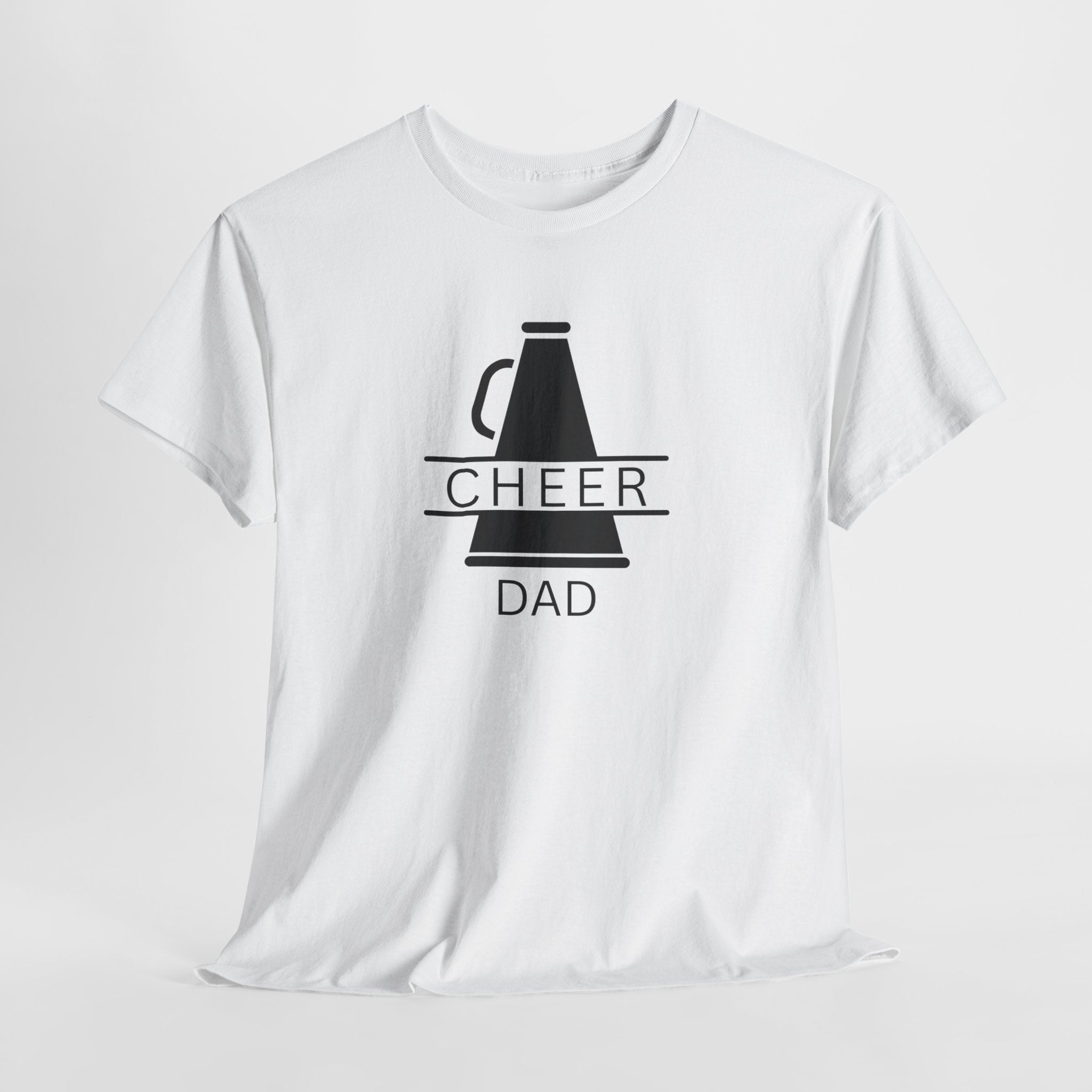 Cheer Dad T-Shirt – Megaphone Graphic Tee for Proud Cheerleading Fathers