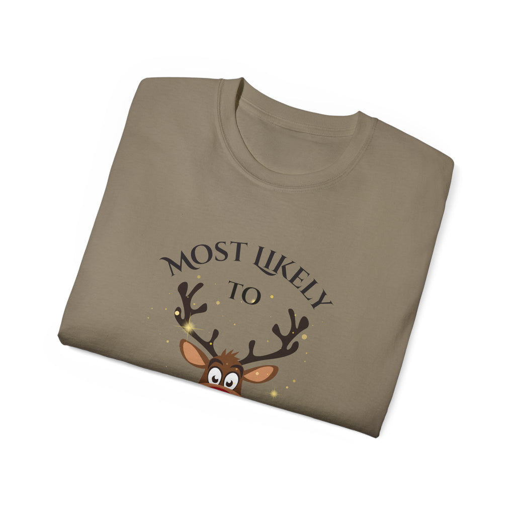Most Likely to Be the Holiday Bartender Tee, Funny Christmas Shirt, Holiday Party Outfit, Gift for Him/Her, Unisex Shirt