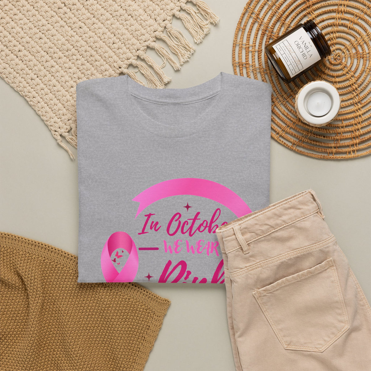 Breast Cancer Awareness Tee — "In October We Wear Pink"