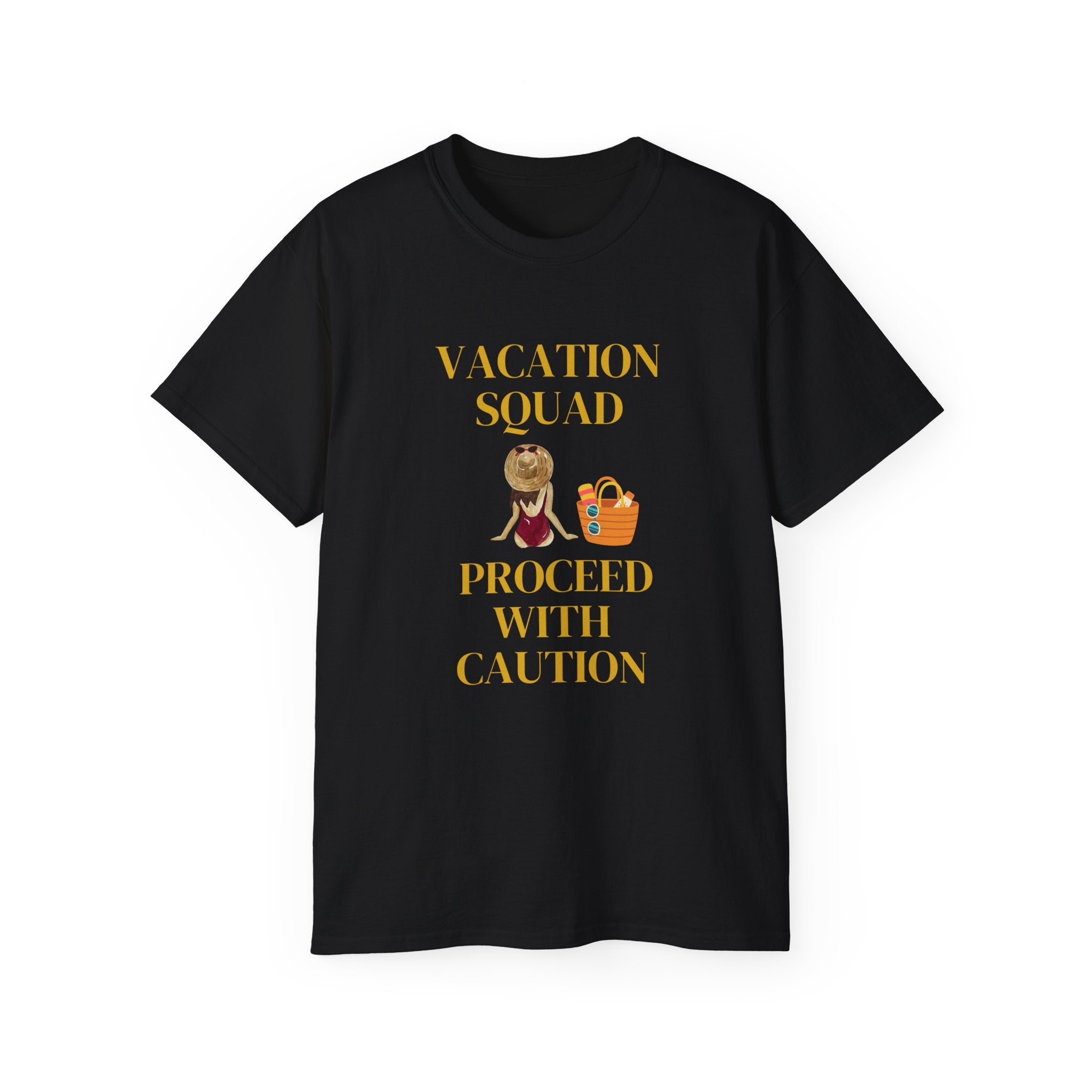 Vacation Squad Tee — “Proceed With Caution” Summer Shirt