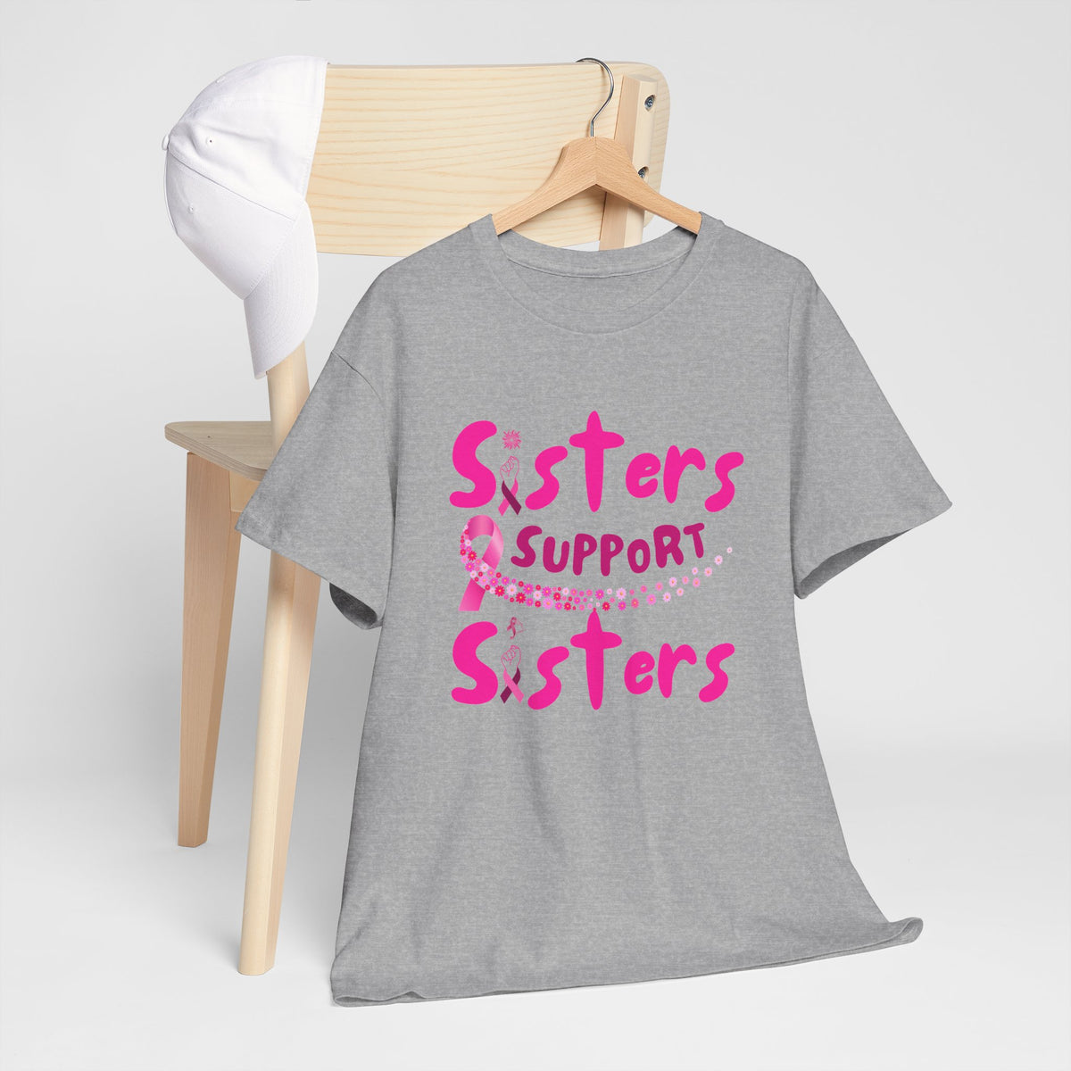 Sisters Support Sisters T-Shirt — Breast Cancer Awareness Support Tee