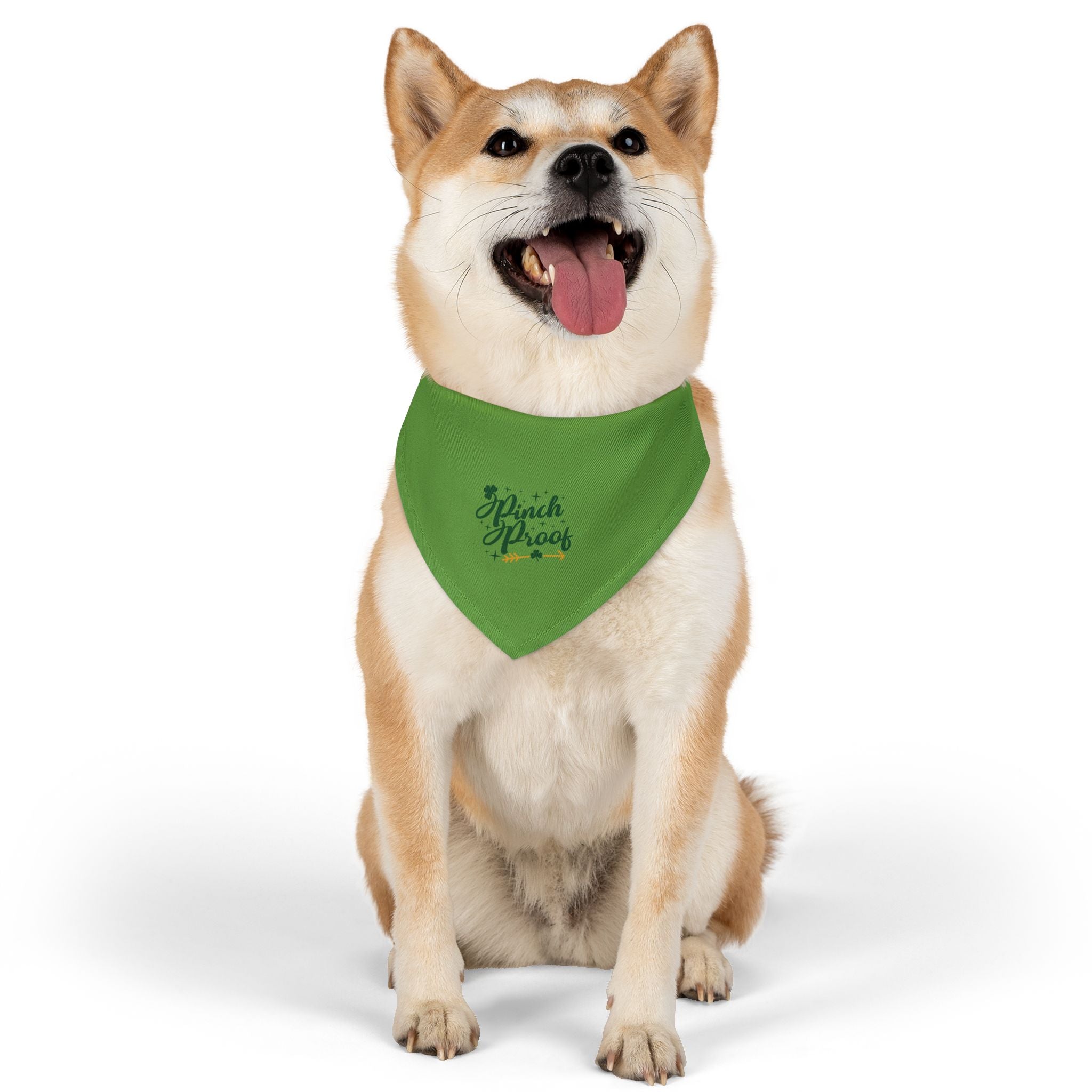Pet Bandana Collar — "Pinch Proof" St. Patrick’s Day Green Dog Bandana