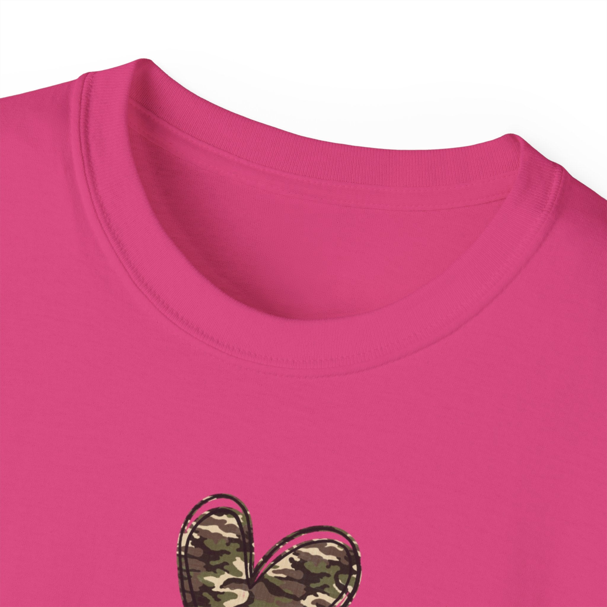 Proud Marine Wife T-Shirt — Camouflage Heart & Marine Family Tee