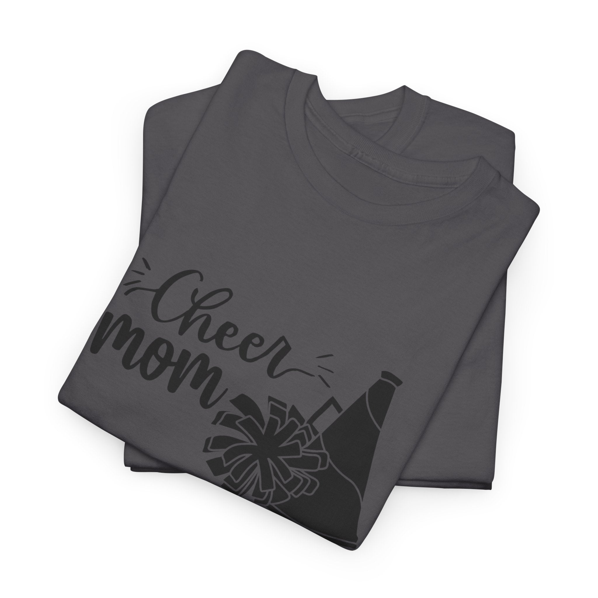 Cheer Mom T-Shirt — Pom Pom & Megaphone Mom Tee
