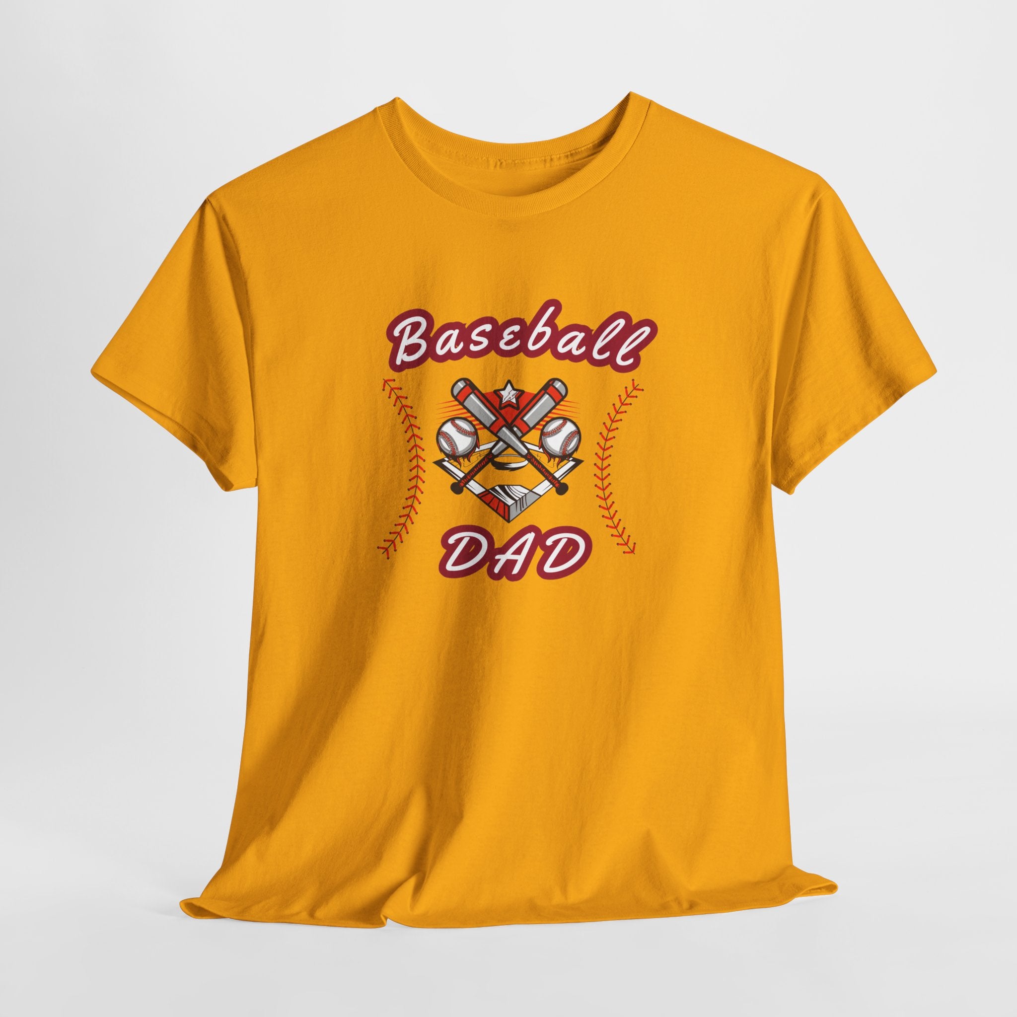 Baseball Dad T-Shirt – Vintage Crossed Bats & Glove Tee for Sports Fans, Father's Day Gift