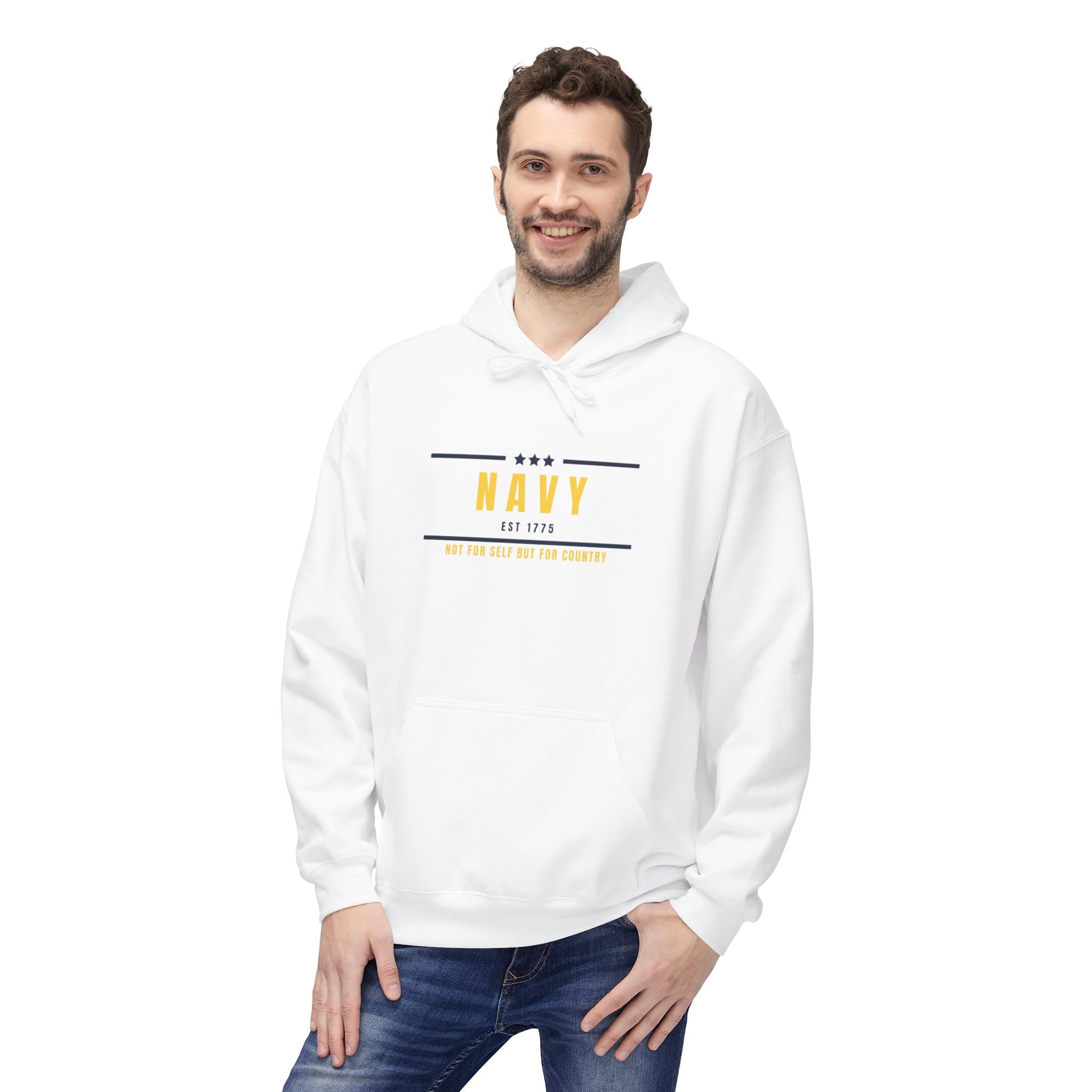 Navy Est. Hoodie — Military Pride Pullover