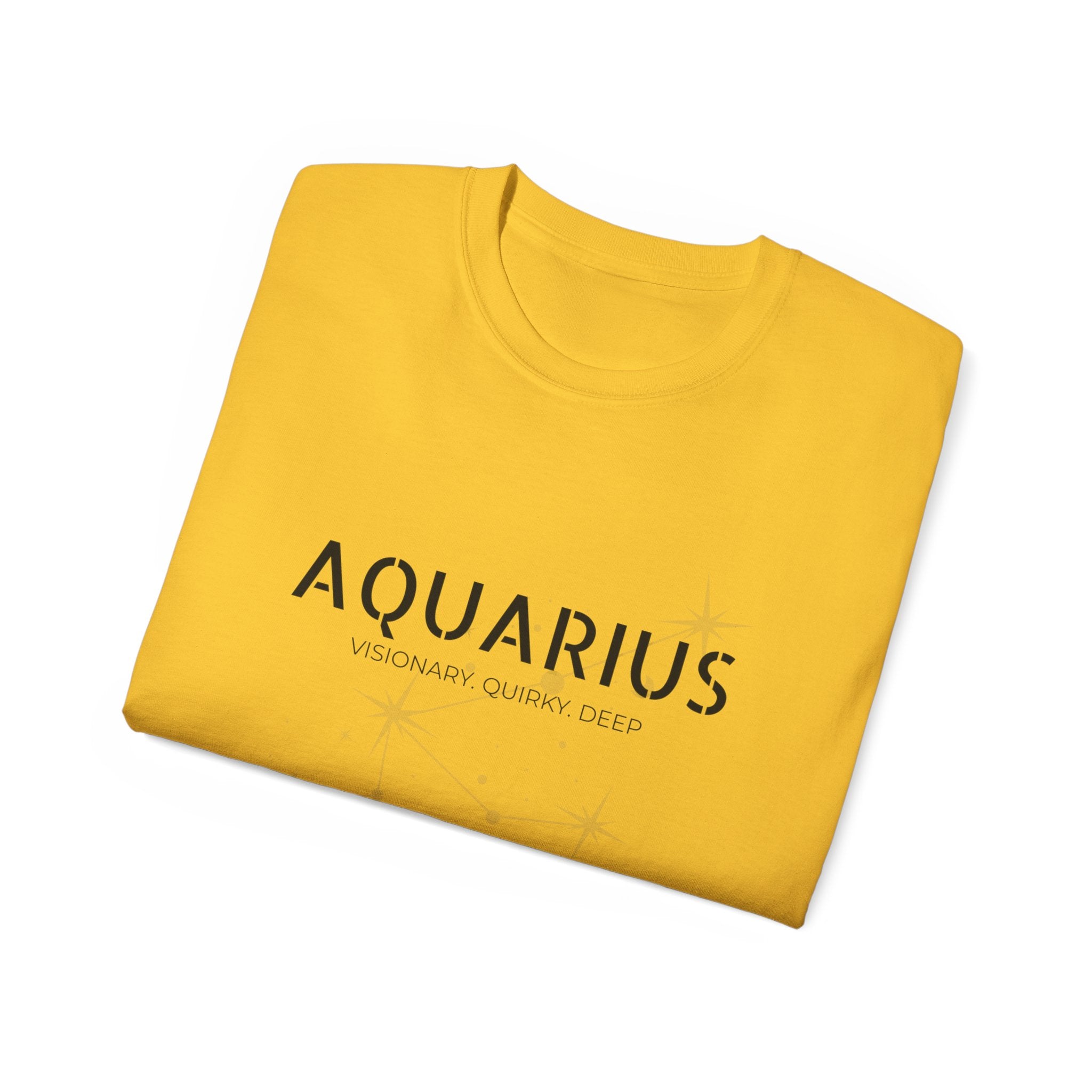 Aquarius Zodiac Tee – Minimal Astrological Sign Shirt