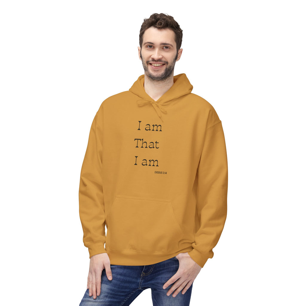 I Am That I Am Hoodie — Minimalist Inspirational Quote Pullover