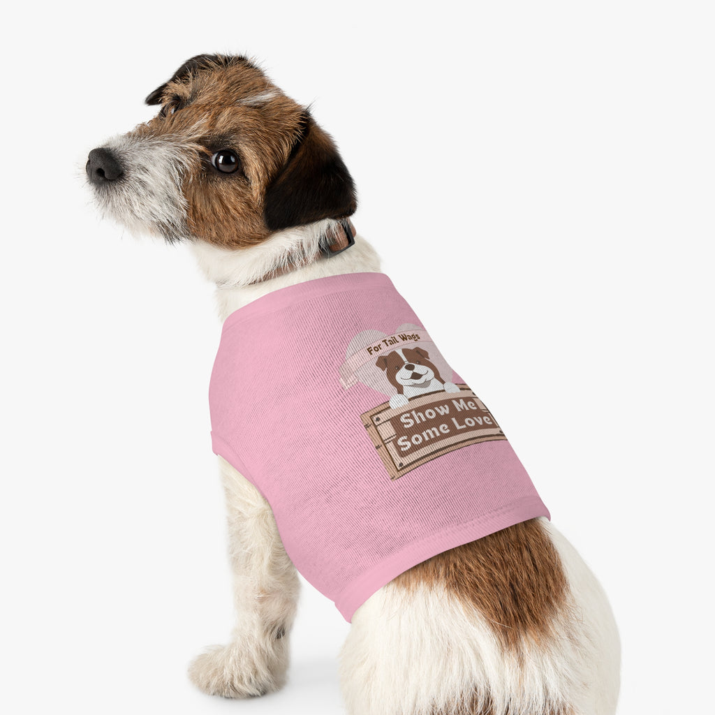 Pet Tank Top - "Show Me Some Love" Dog Graphic Tank for Tail-Wagging Pups