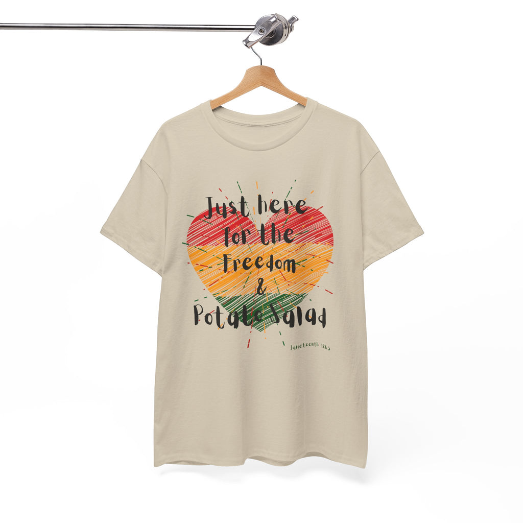 Heart Freedom T-Shirt – "Just Here for the Freedom" Inspirational Graphic Tee