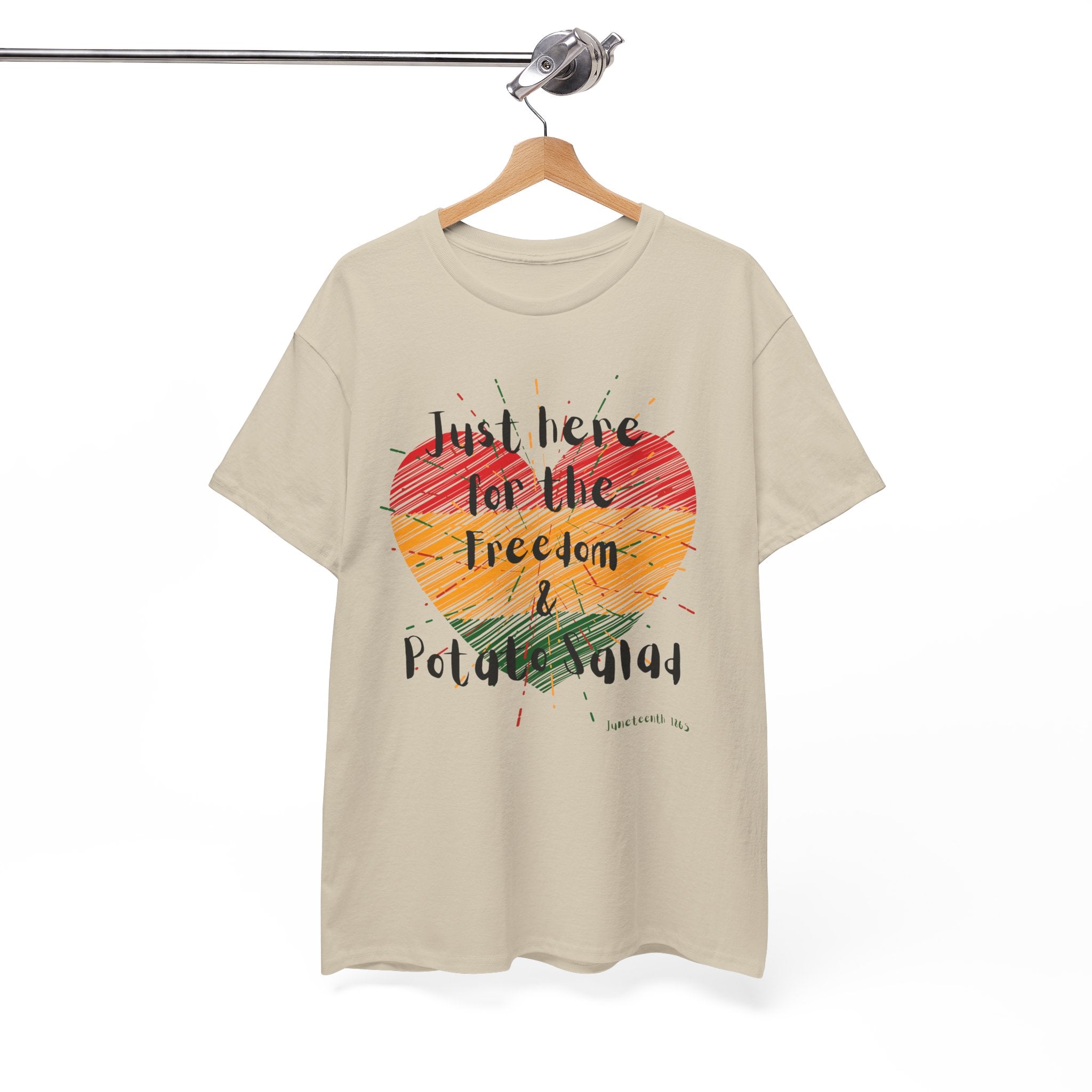 Heart Freedom T-Shirt – "Just Here for the Freedom" Inspirational Graphic Tee