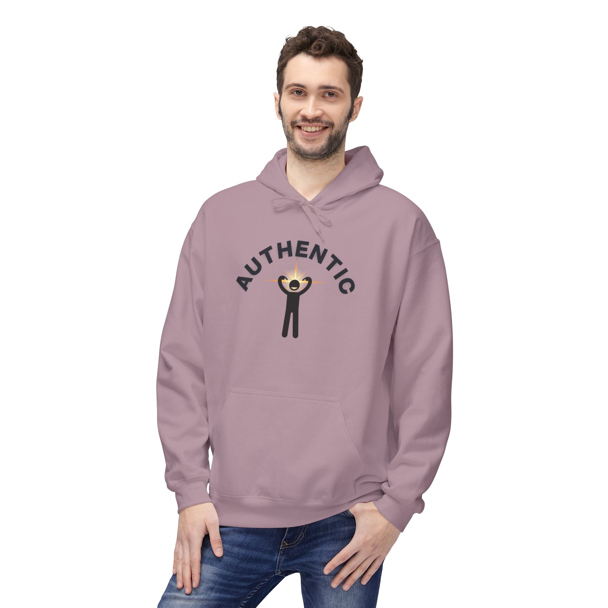 Authentic you Hoodie — 'Authentic' Graphic Pullover