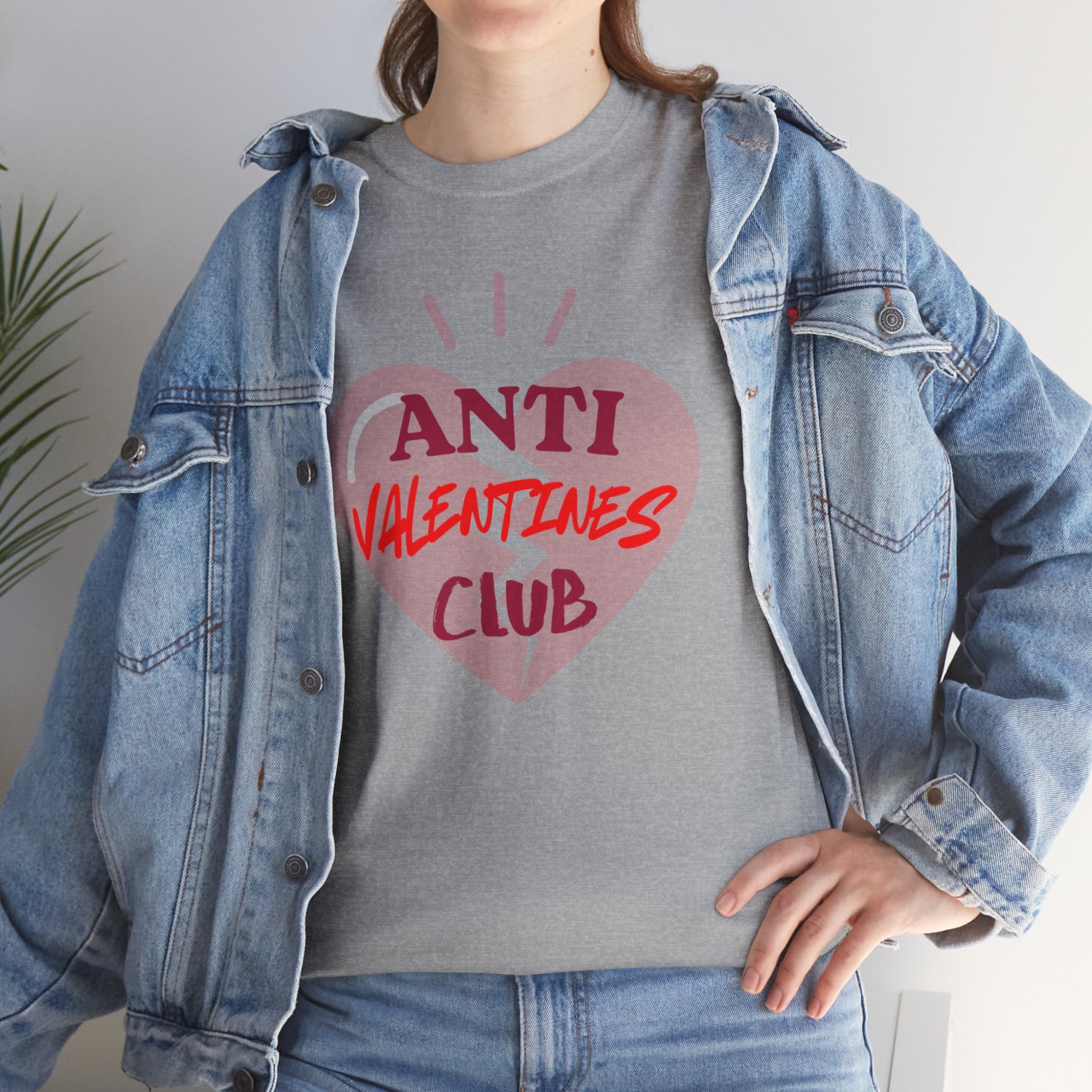 T-Shirt — Anti Valentines Day Club Heart Graphic Tee