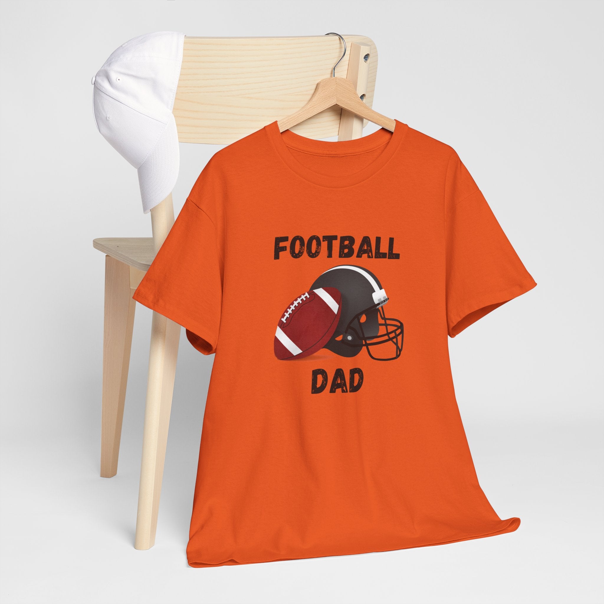 Football Dad T-Shirt — Classic Football & Helmet Tee for Proud Dads