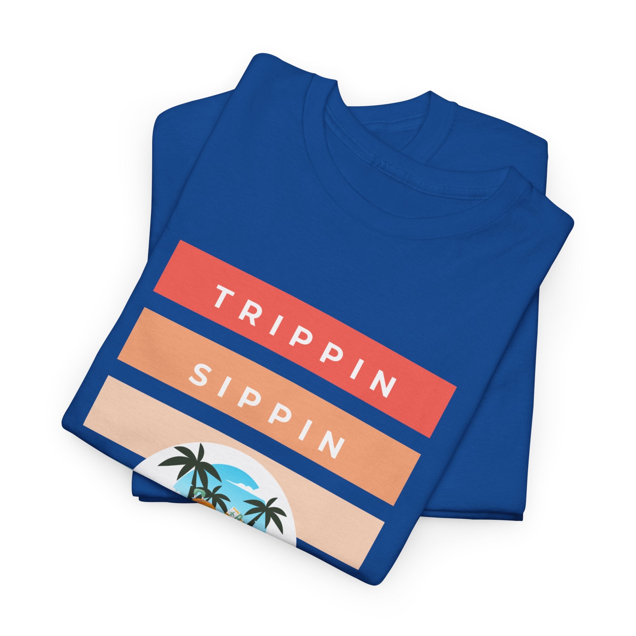 Trippin Sippin and Vibin Tropical Tee
